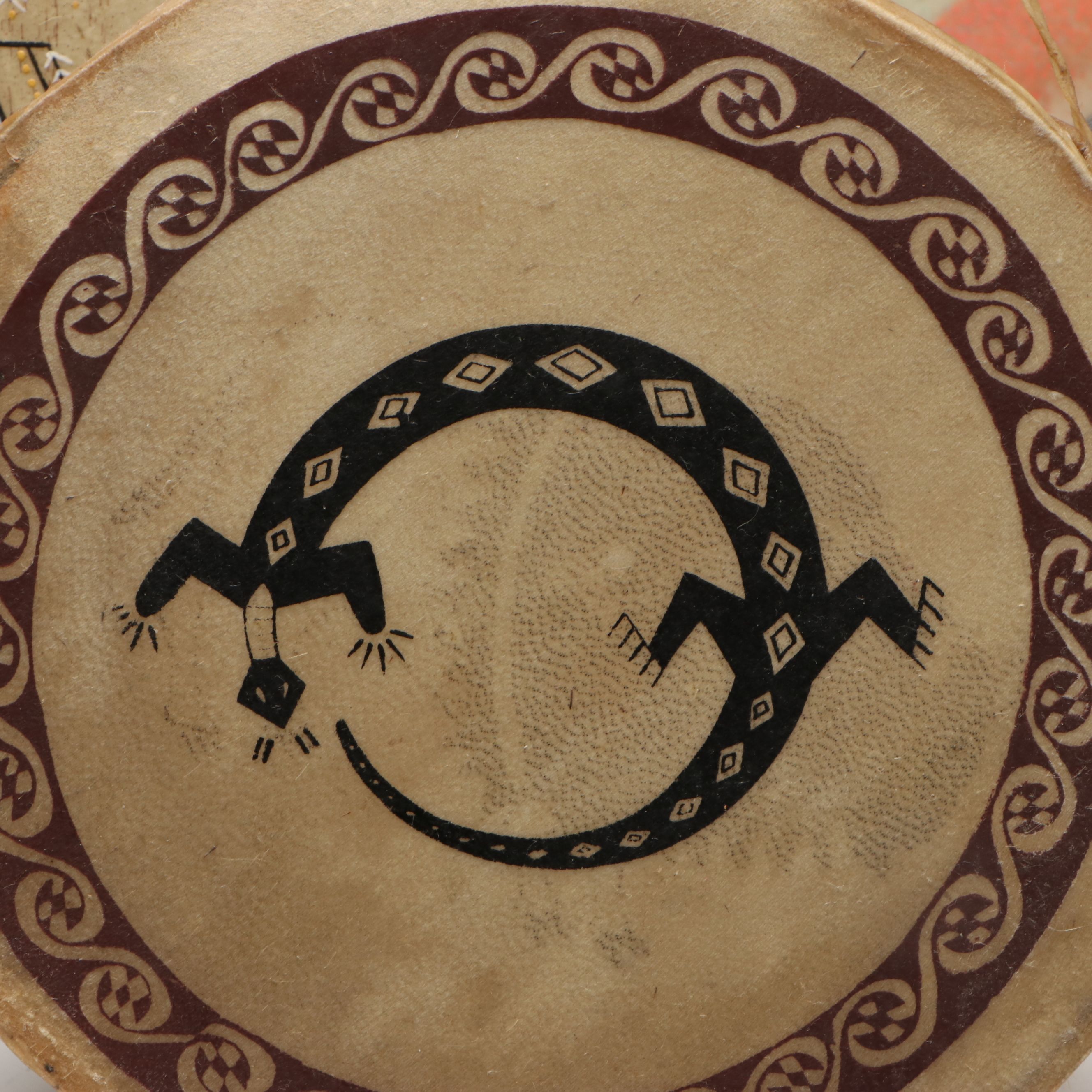 Native American Hand-Painted Souvenir Hand Drums