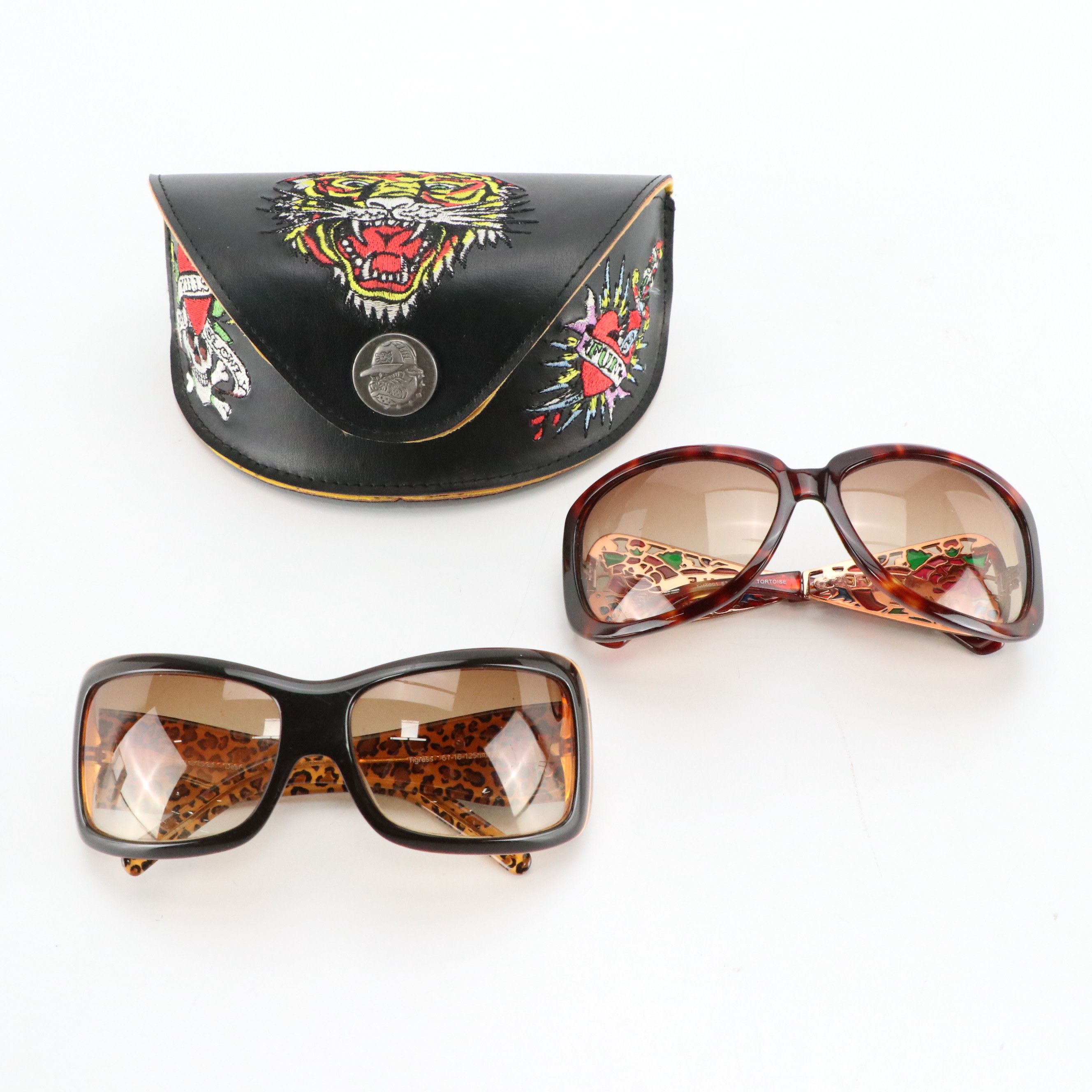 Ed Hardy Love Hope Sunglasses with Case and Bebe Destiny Tigress Sunglasses