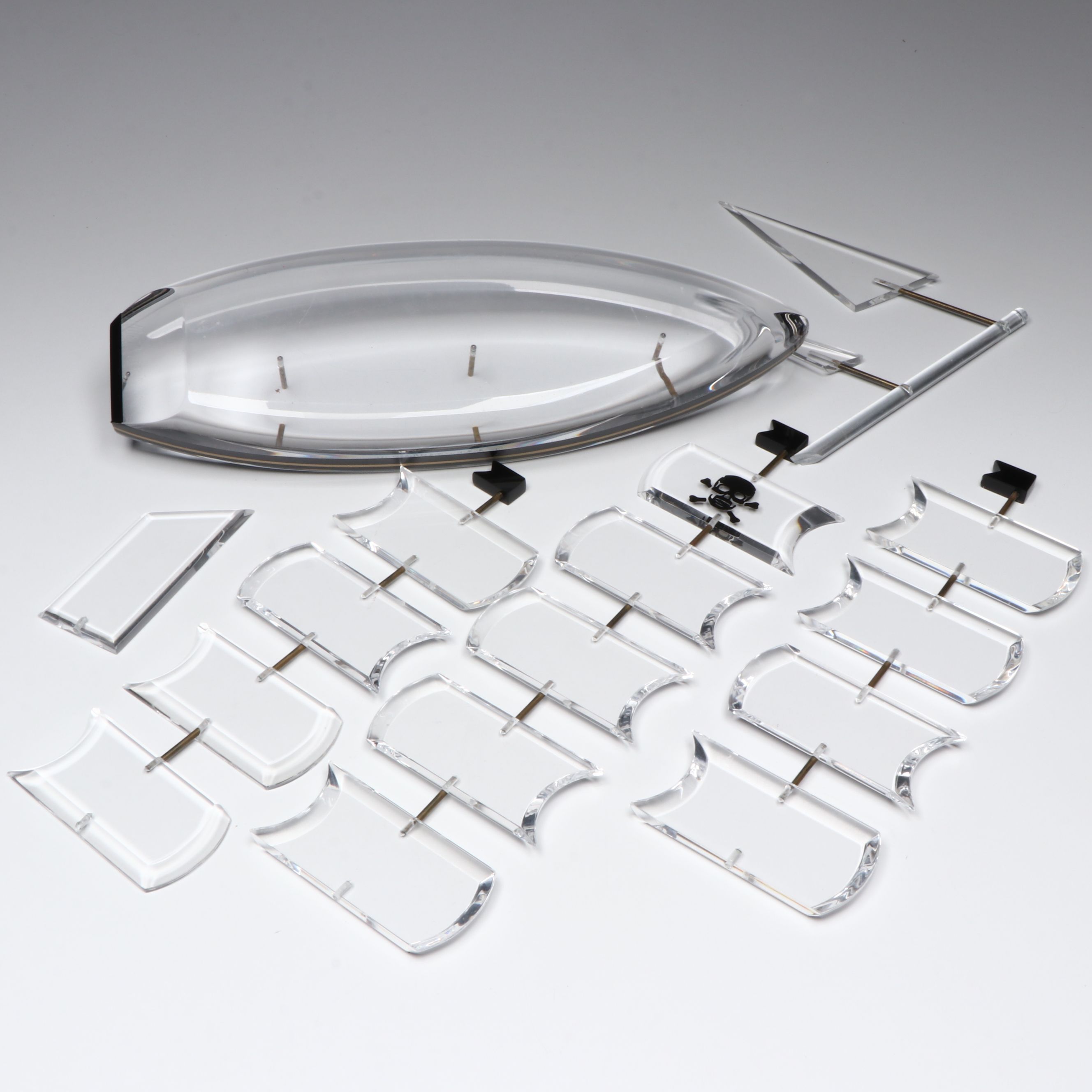 Prismatic Acrylic Pirate Ship Model