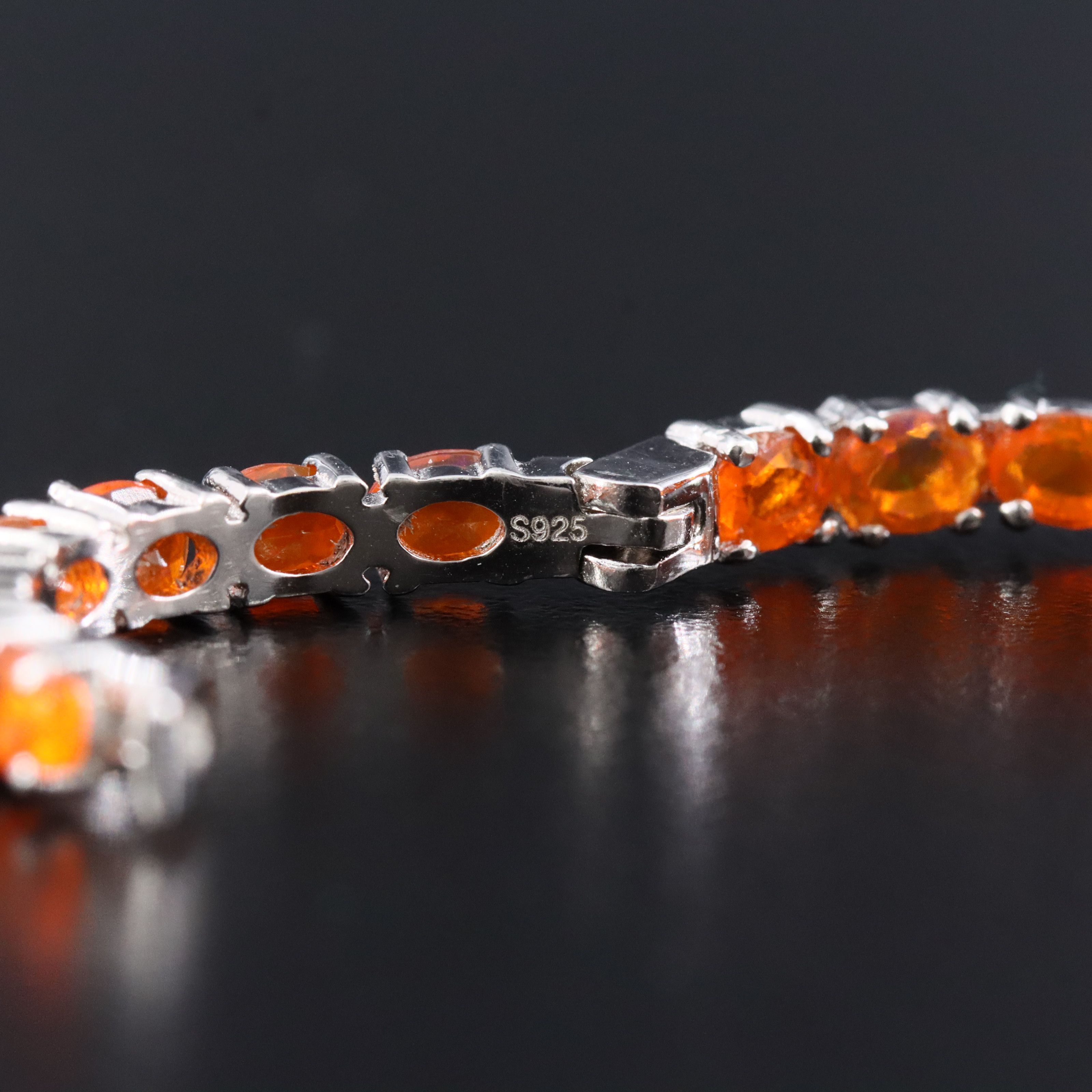 Sterling Fire Opal Inside-Out Hoop Earrings