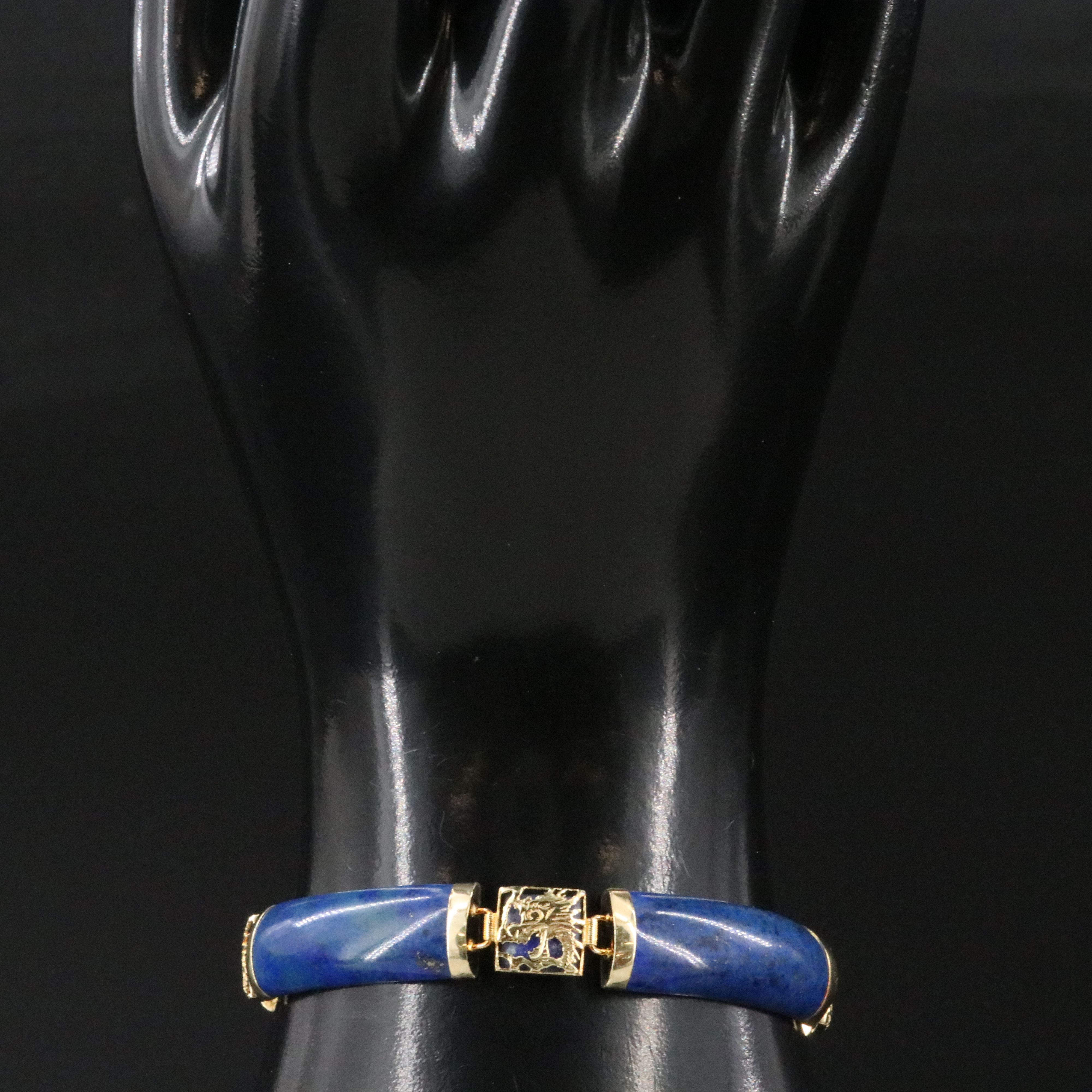 14K Lapis Lazuli Dragon Bracelet