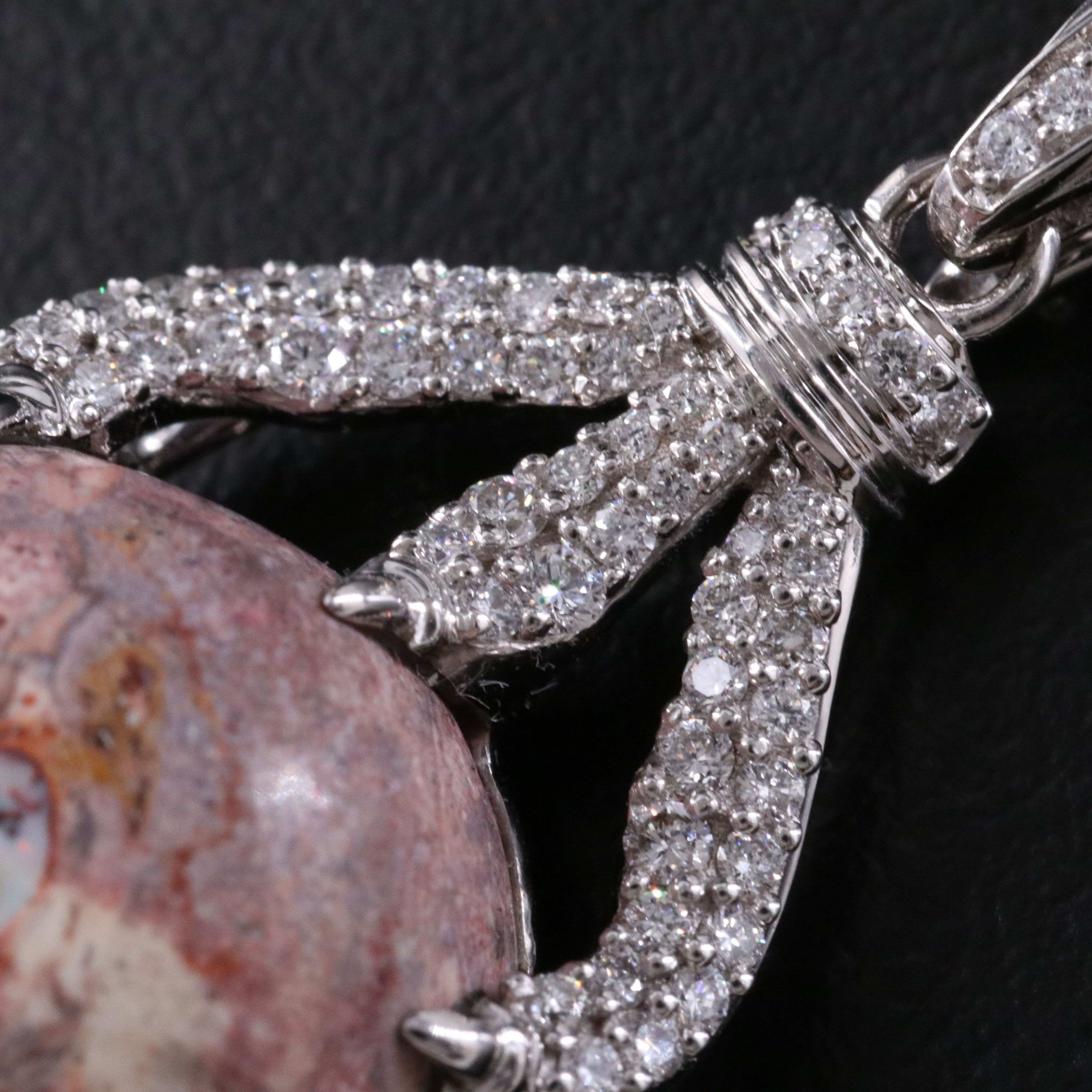 Chromia 18K Boulder Opal and Diamond Enhancer Pendant