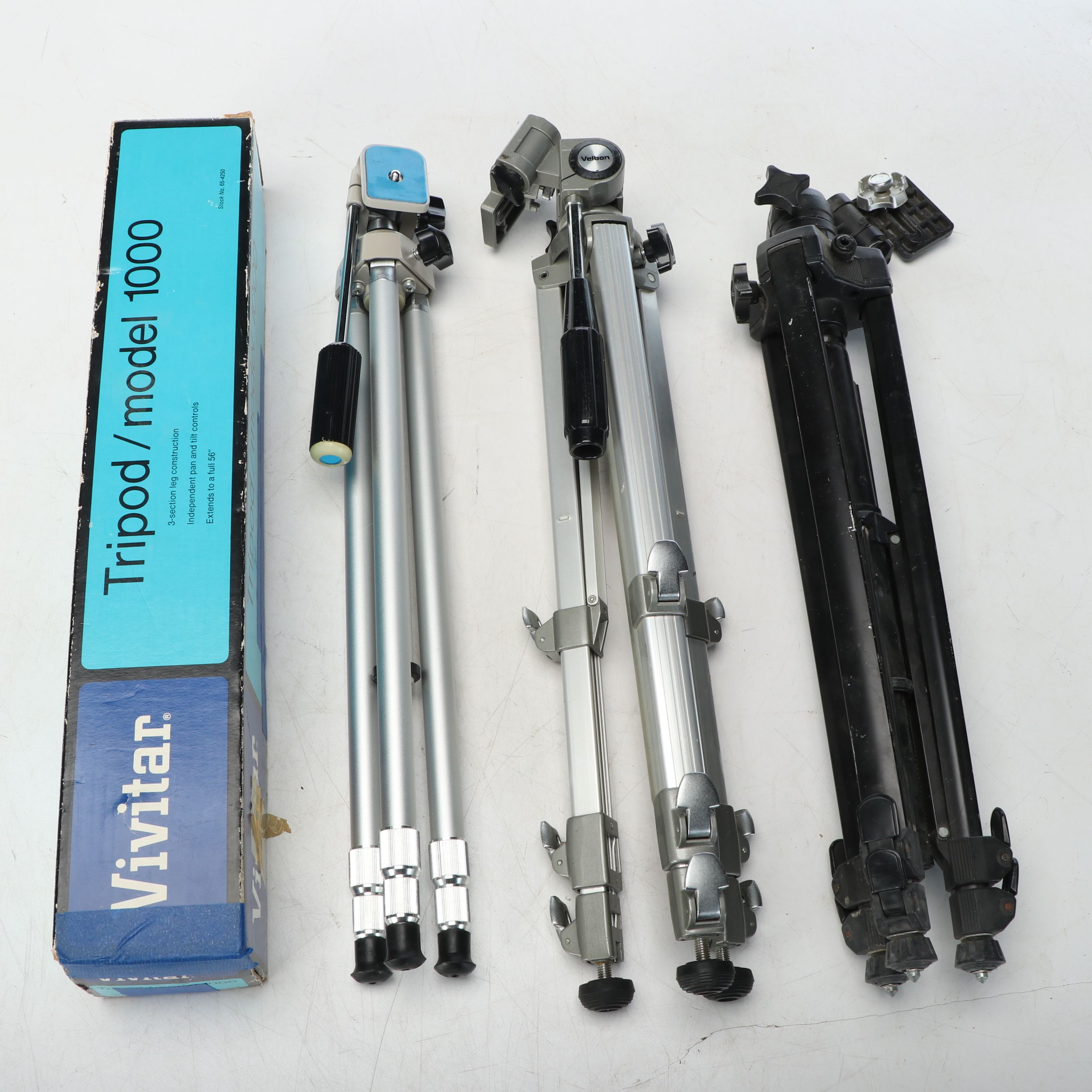 Vivitar and Velbon Camera Tripods