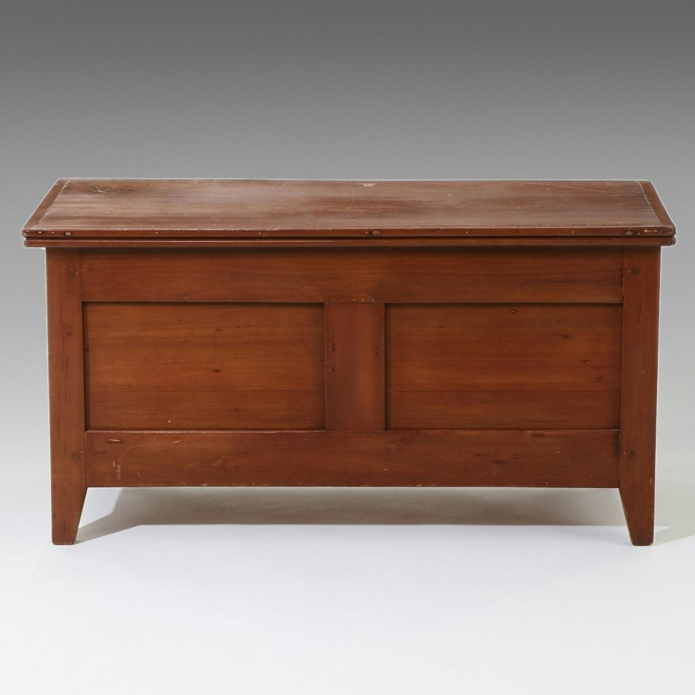 American Pine Paneled Blanket Chest, 19th Century