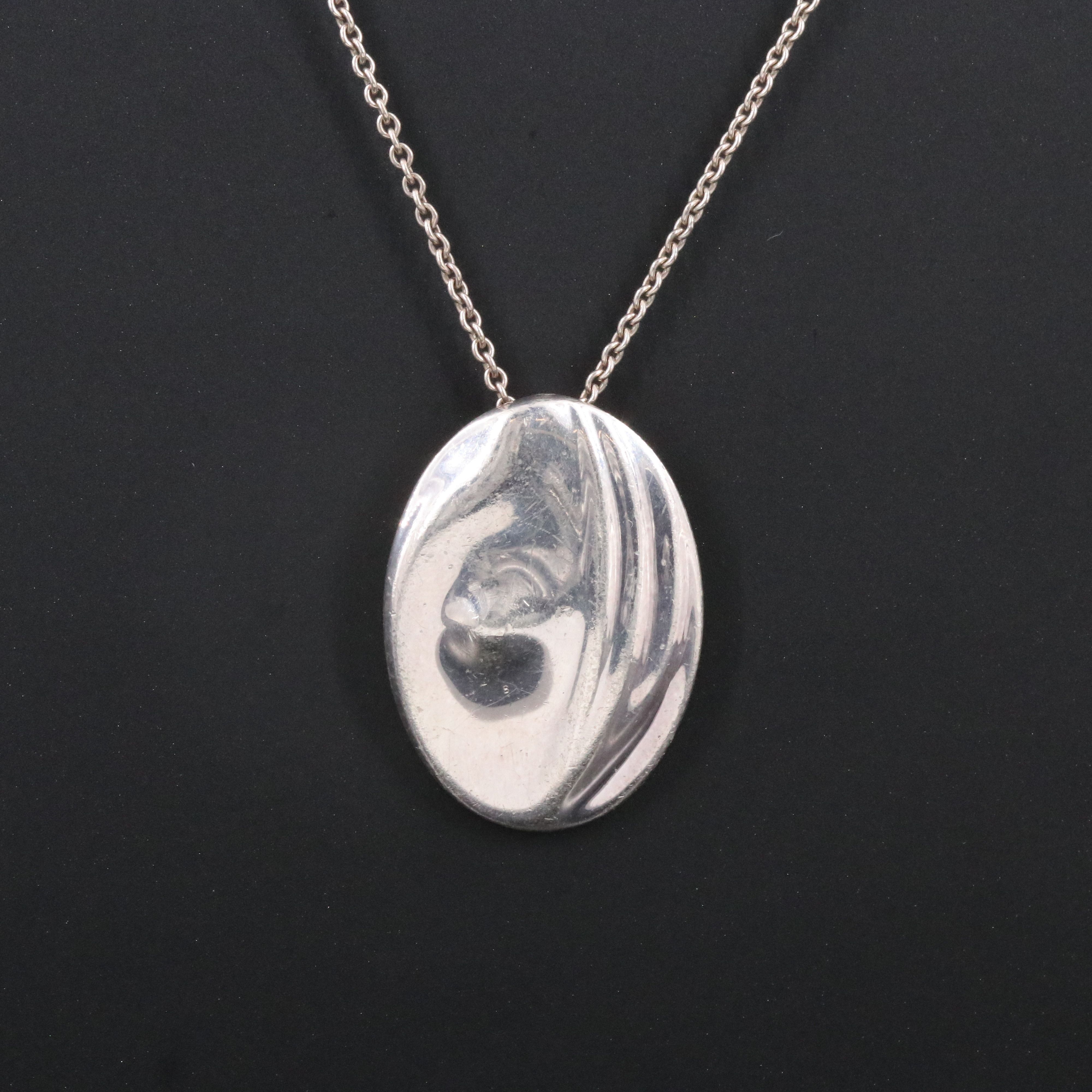 Elsa Peretti Tiffany & Co. Fine Silver Virgo Zodiac Pendant Necklace