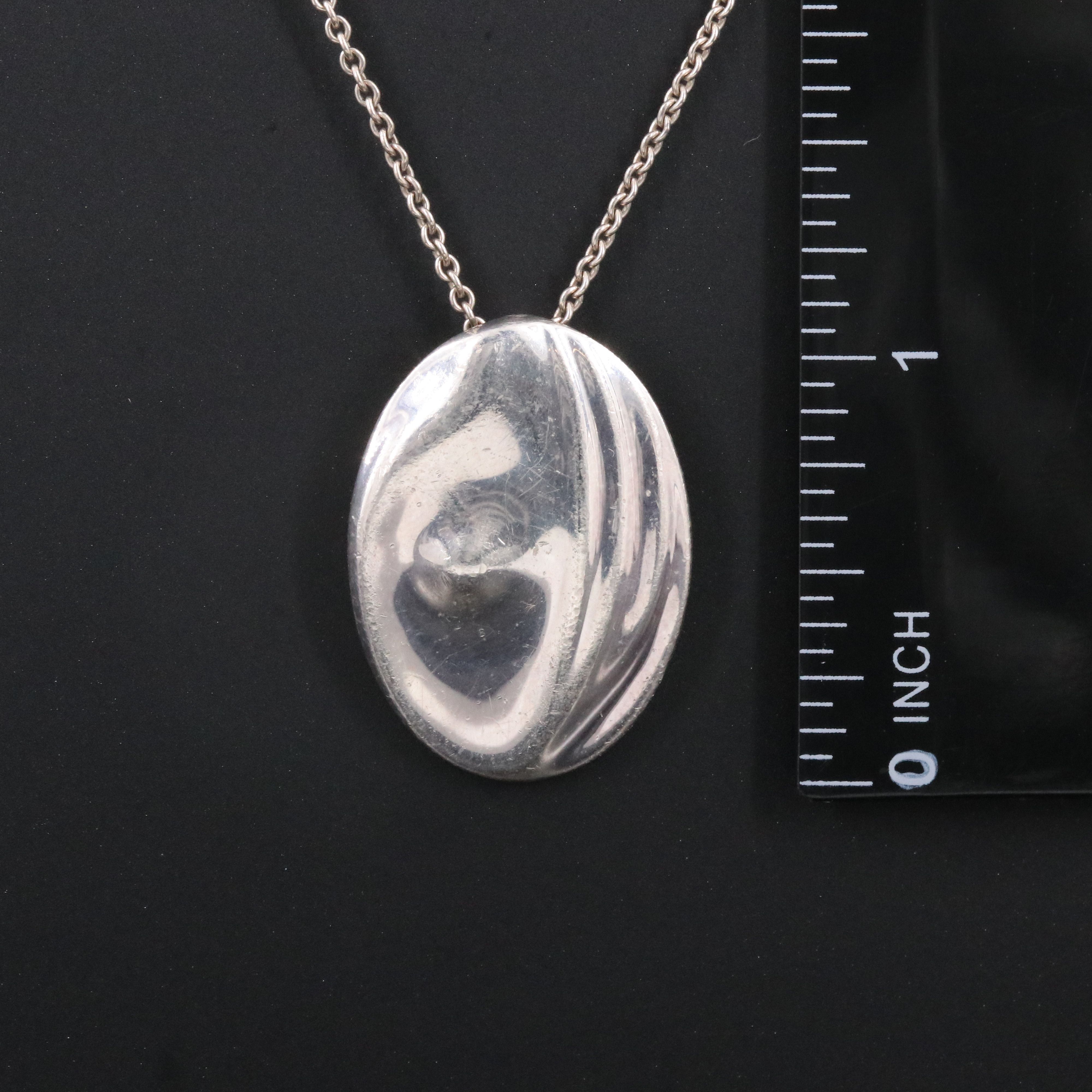 Elsa Peretti Tiffany & Co. Fine Silver Virgo Zodiac Pendant Necklace