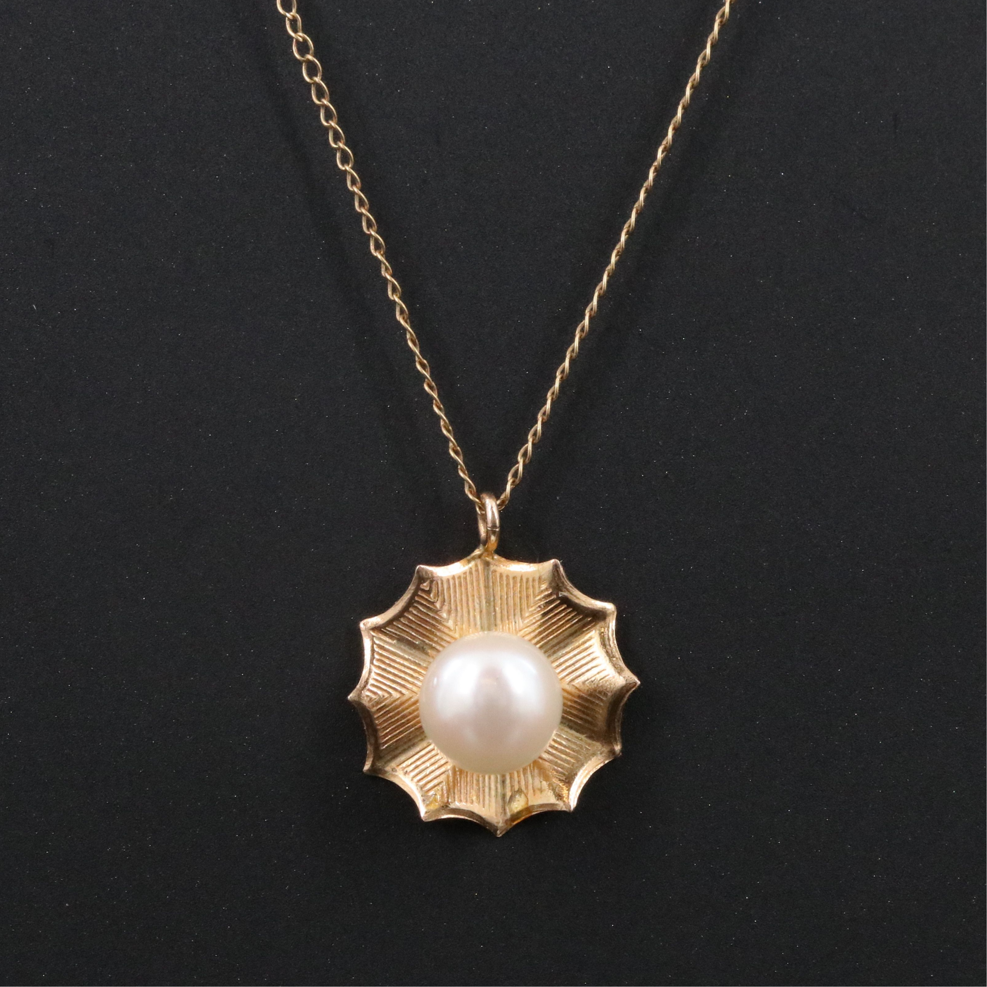 14K Pearl Pendant Necklace