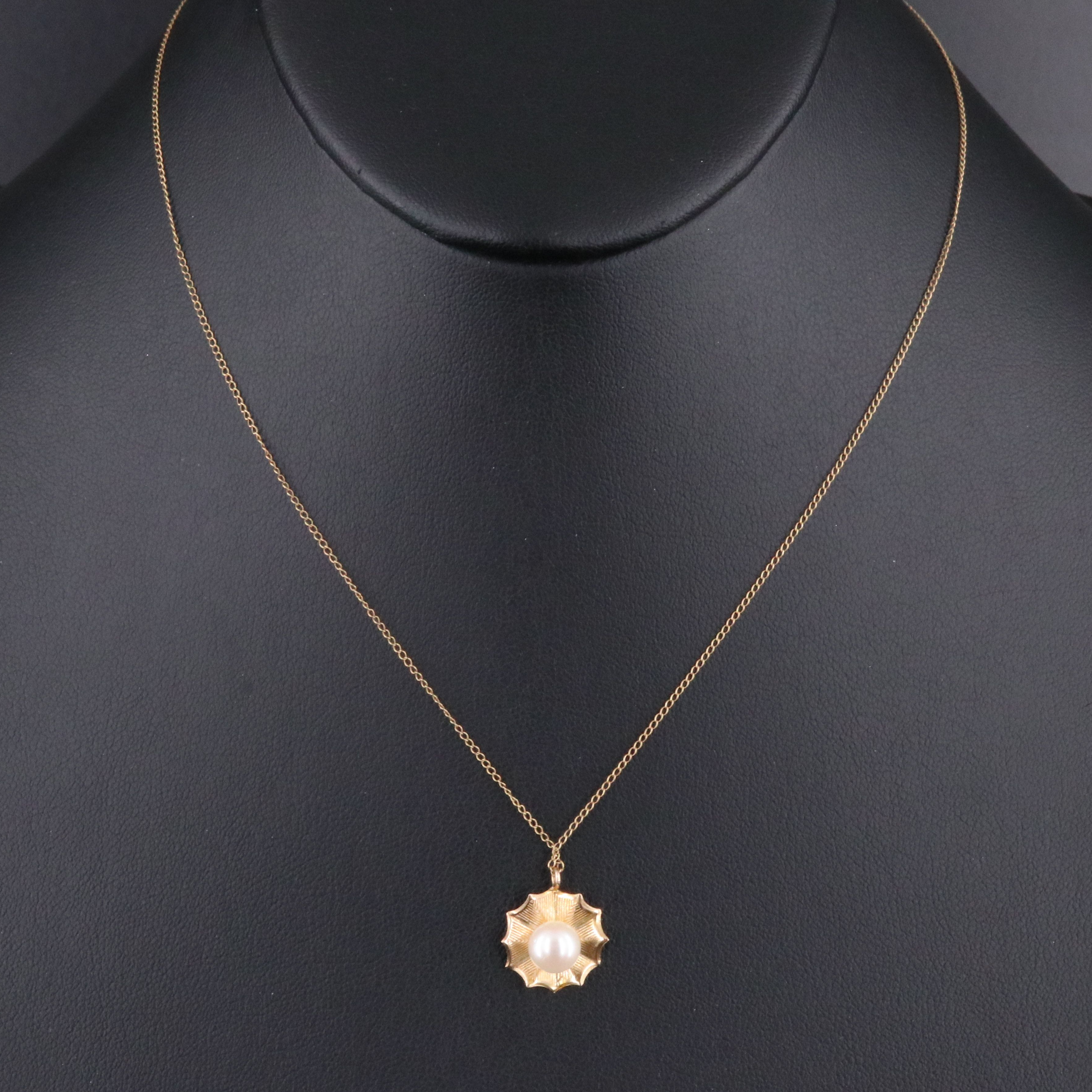 14K Pearl Pendant Necklace