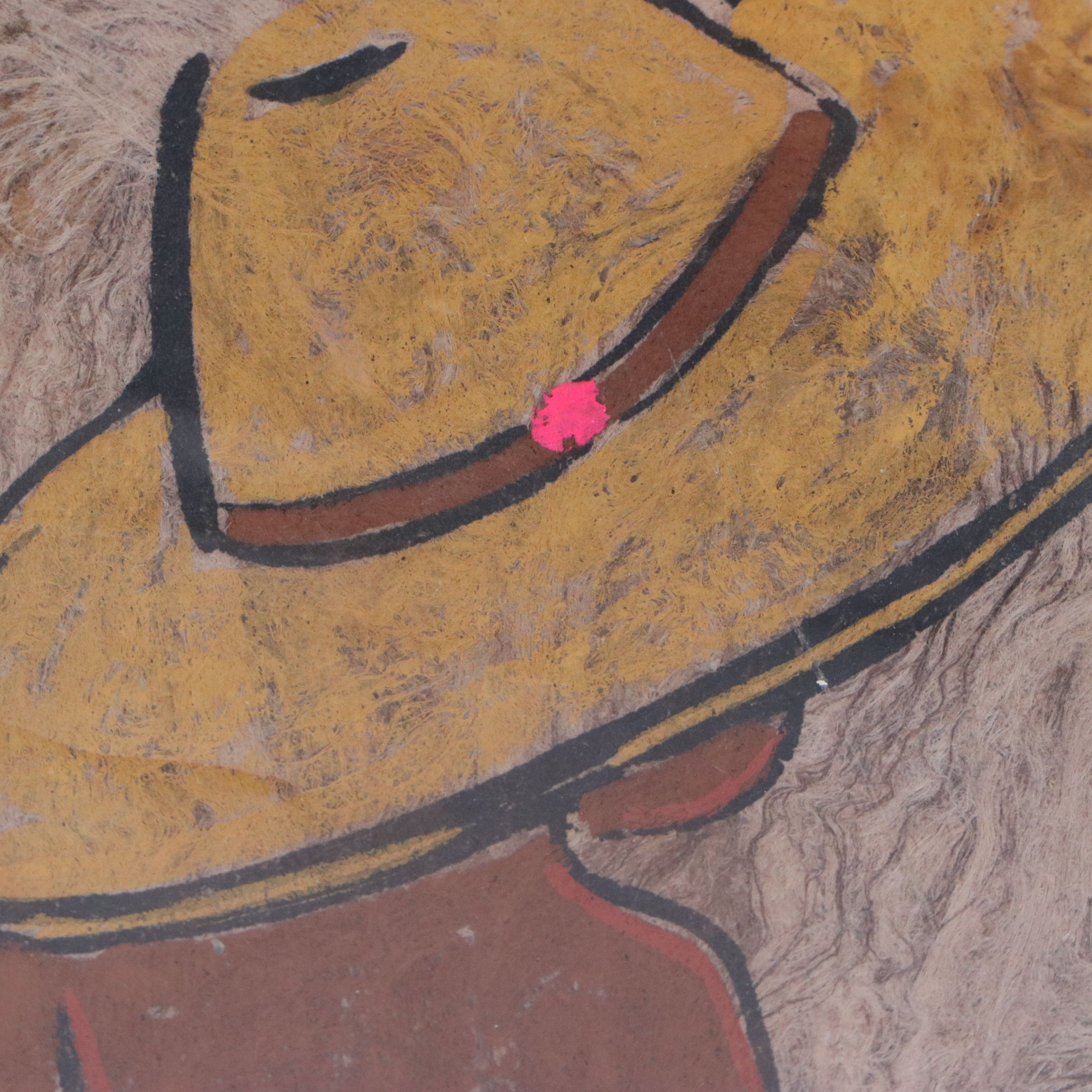 Amate Bark Painting Attributed to Ignacio Dan, Circa 1978