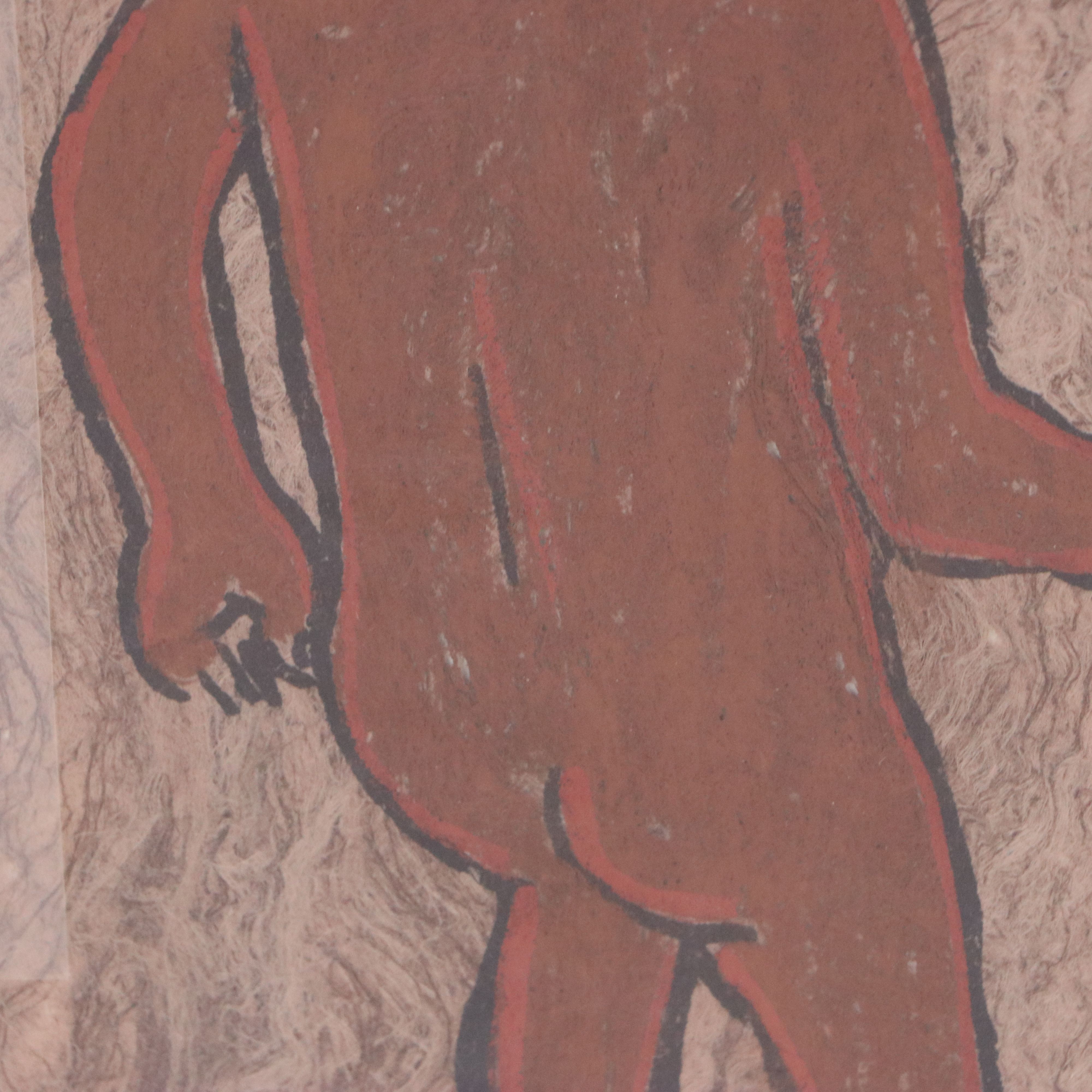 Amate Bark Painting Attributed to Ignacio Dan, Circa 1978