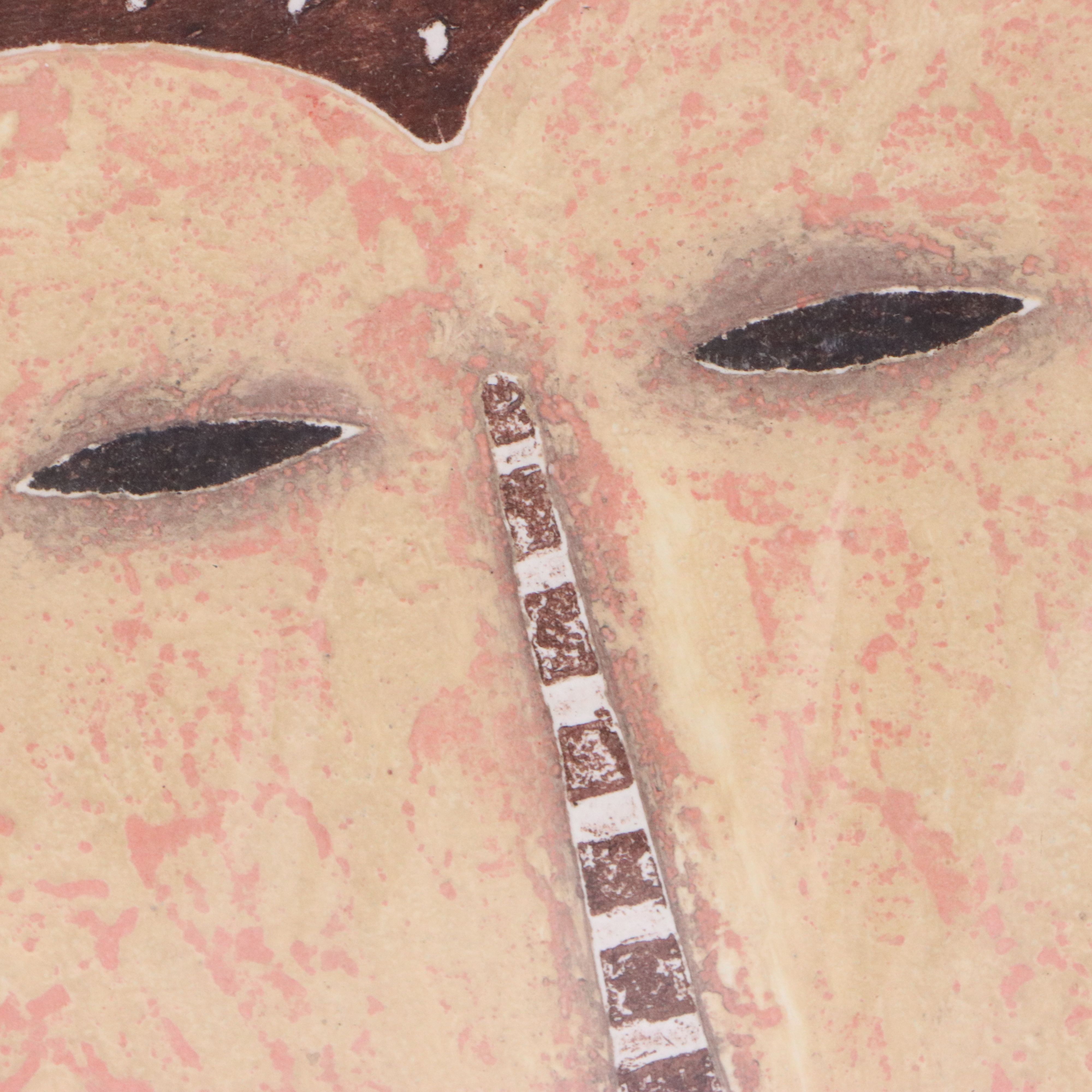 Alain Berck-Vitz African Mask Etching "Serenity"