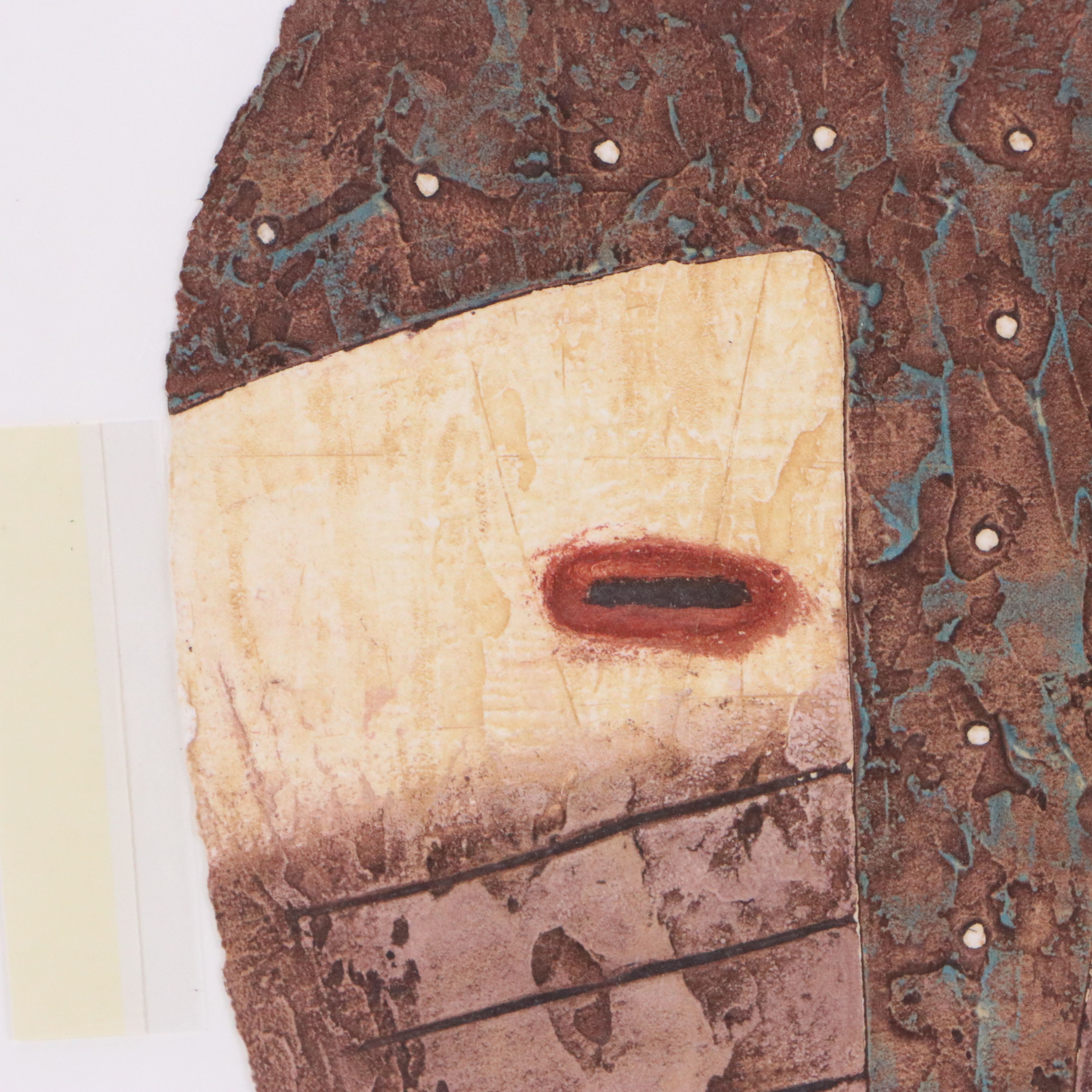 Alain Berck-Vitz African Mask Etching "Sorcier"