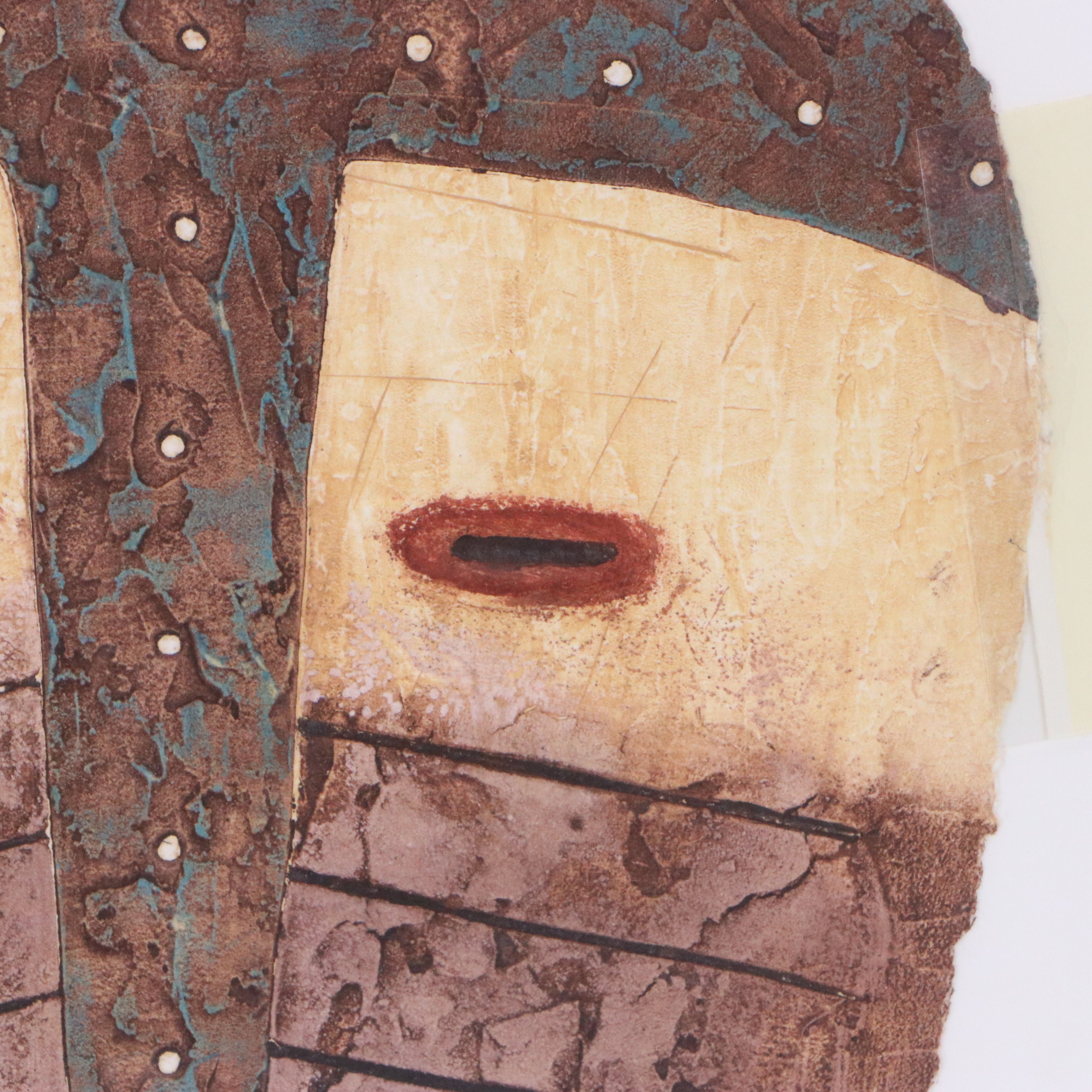 Alain Berck-Vitz African Mask Etching "Sorcier"