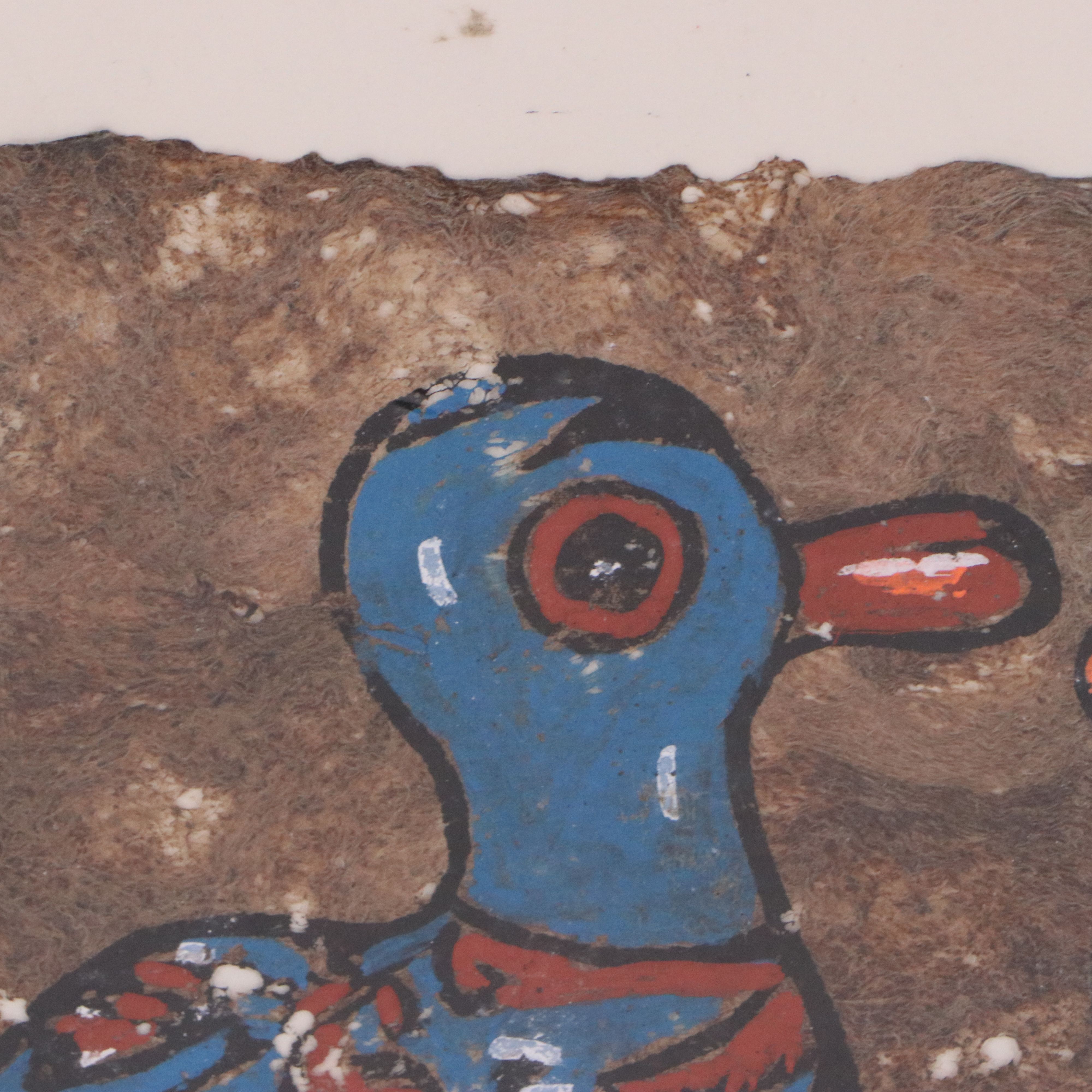 Amate Bark Painting Attributed to Ignacio Dan, Circa 1979