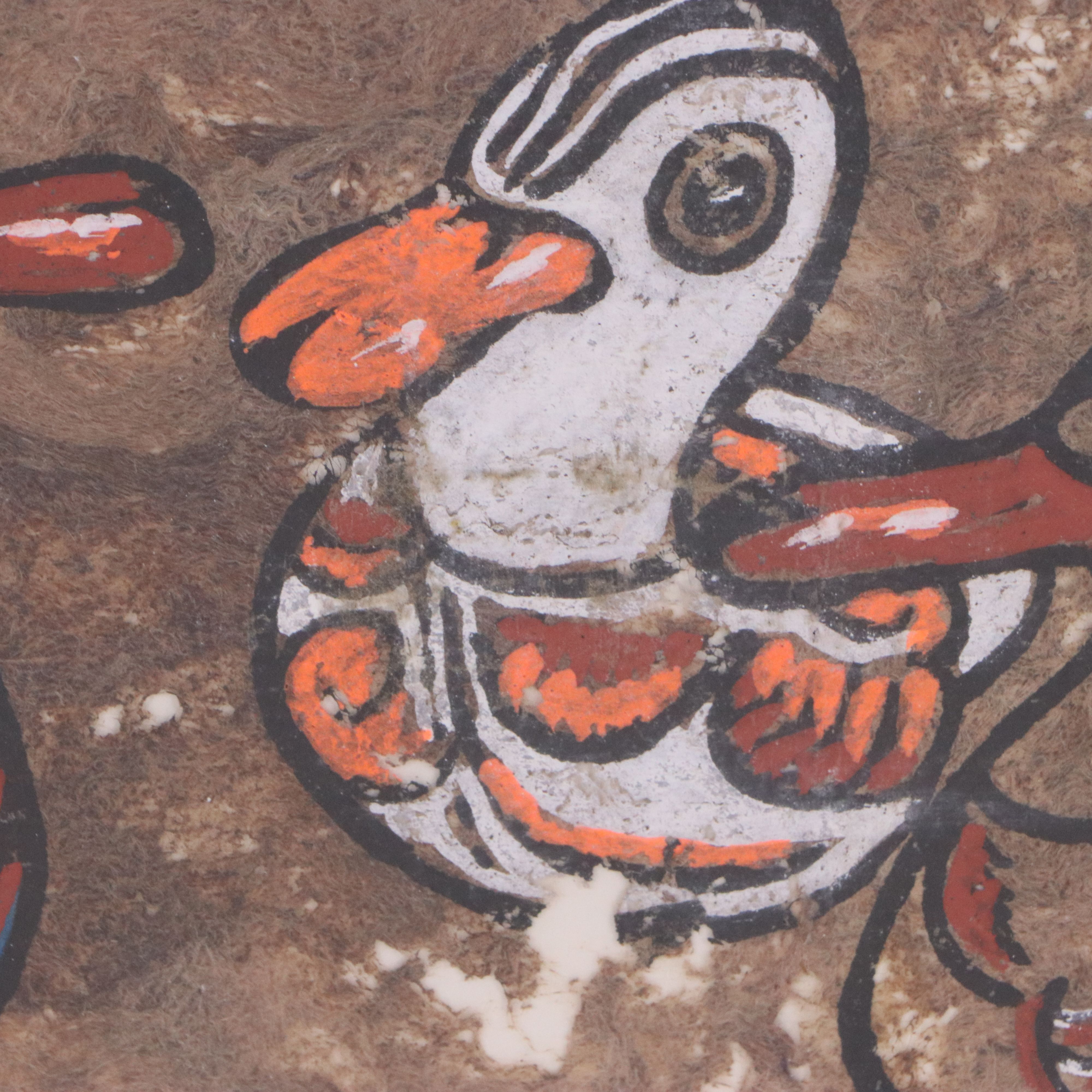 Amate Bark Painting Attributed to Ignacio Dan, Circa 1979