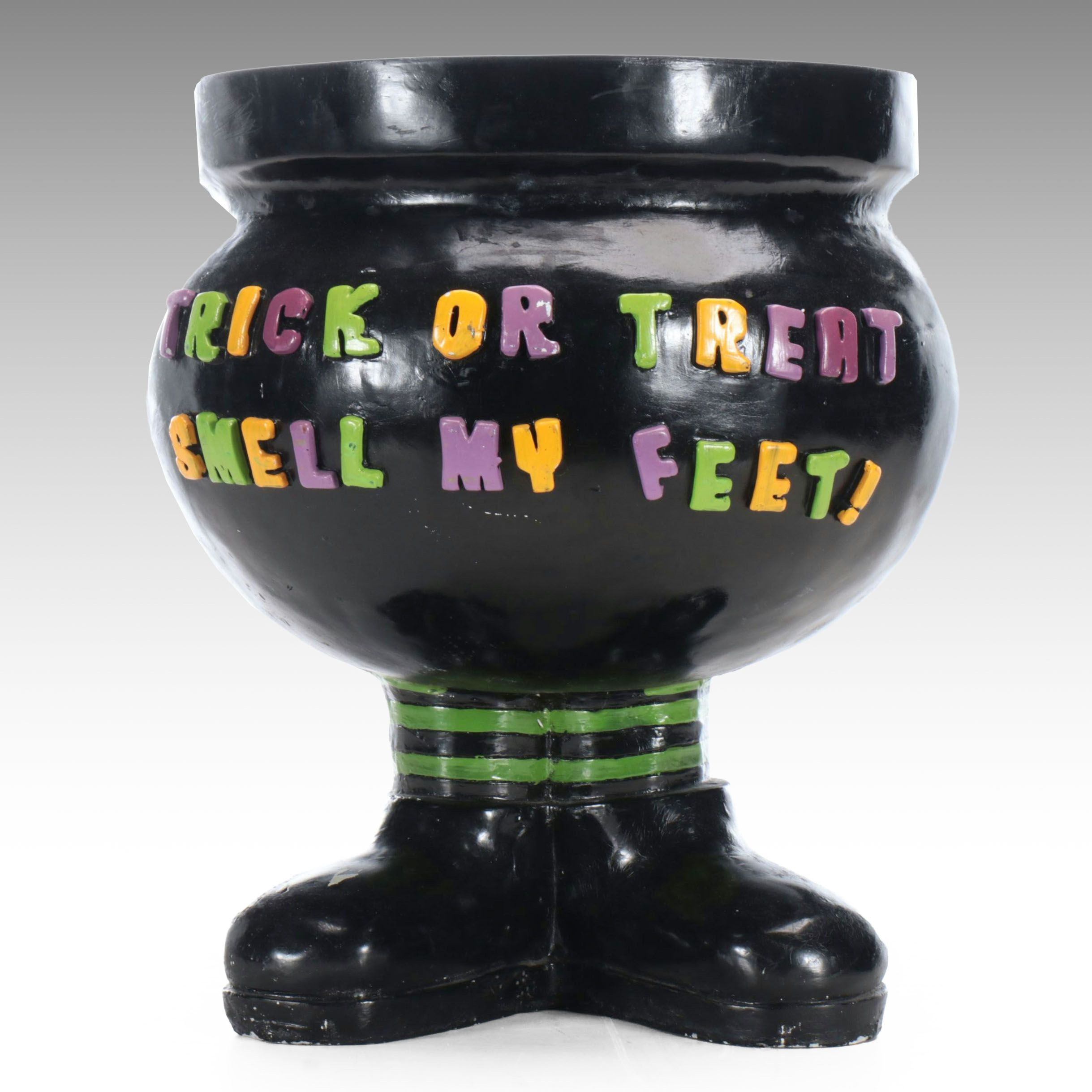"Trick or Treat" Halloween Plaster Candy Bowl