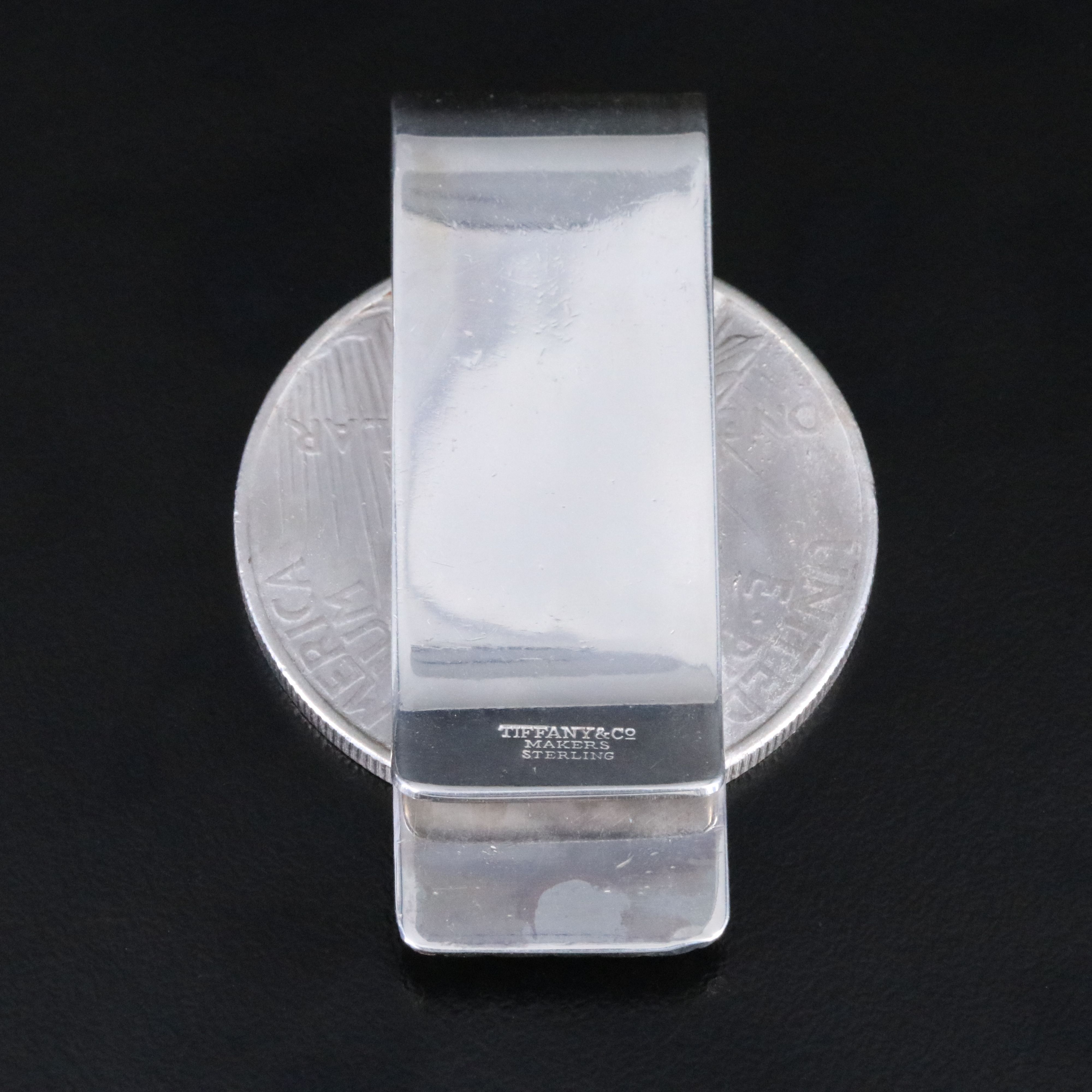 Tiffany & Co. Sterling Alligator Money Clip with 1922 Peace Silver Dollar
