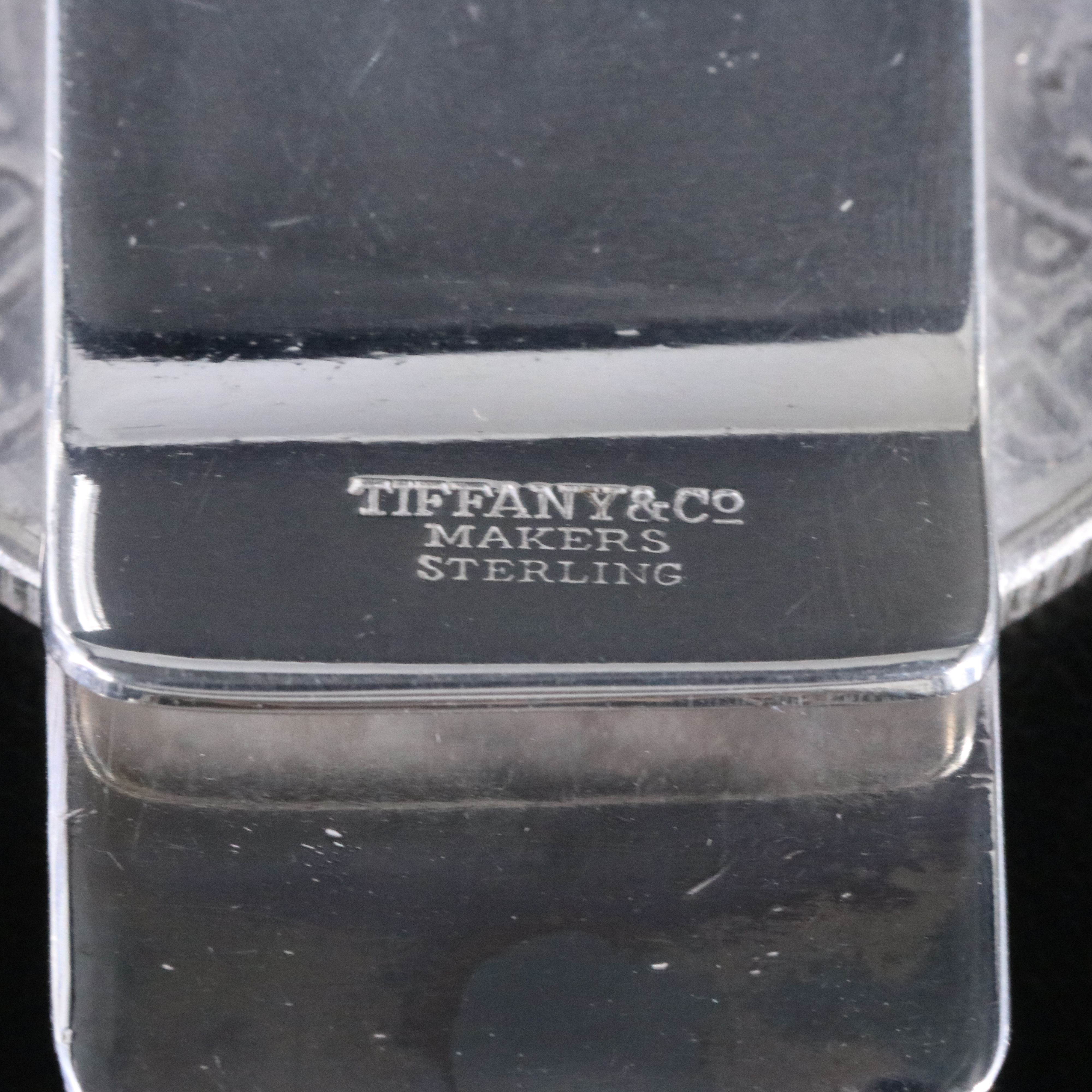 Tiffany & Co. Sterling Alligator Money Clip with 1922 Peace Silver Dollar