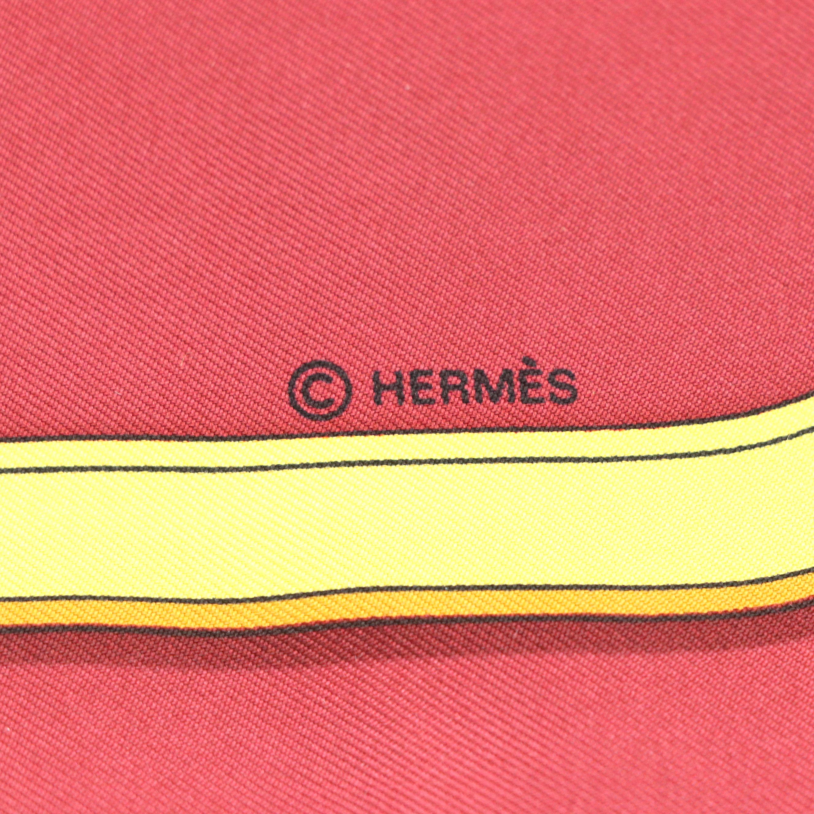 Hermès "Grand Apparat" Scarf 90 in Silk Twill with Sleeve