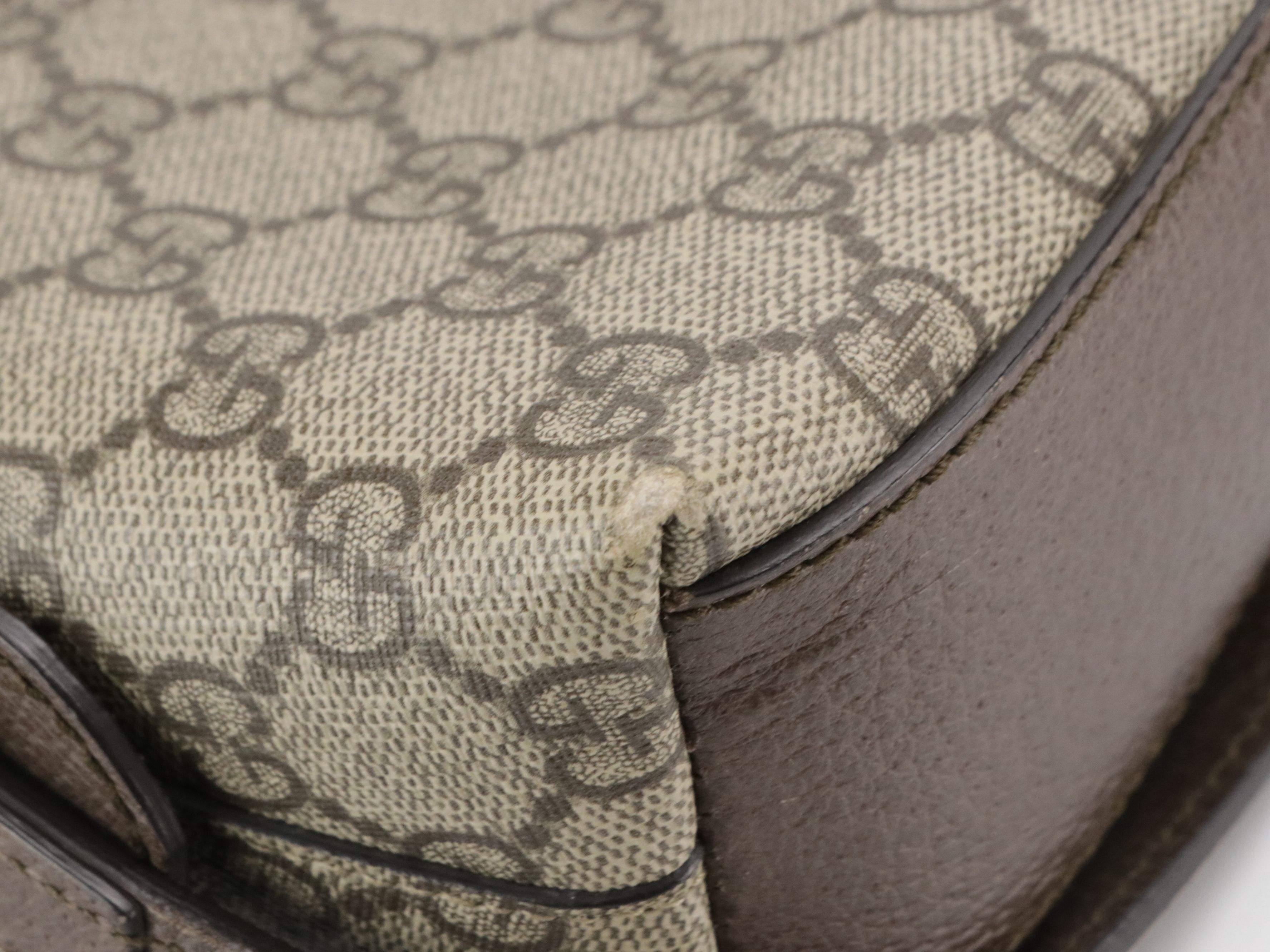 Gucci Small Domed Ophidia Shoulder Bag in Web Stripe GG Supreme Canvas & Leather