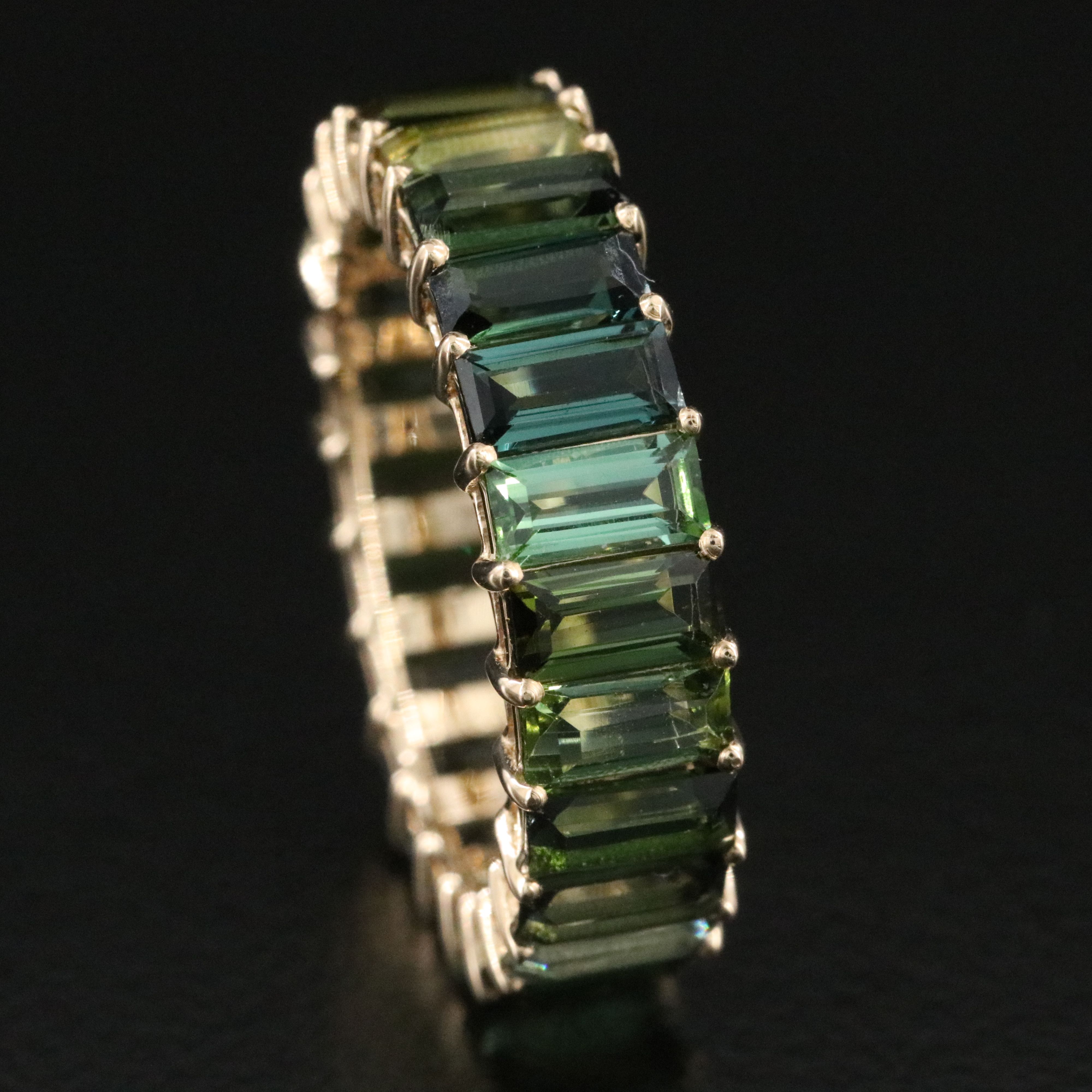 14K 5.17 CTW Tourmaline Eternity Band