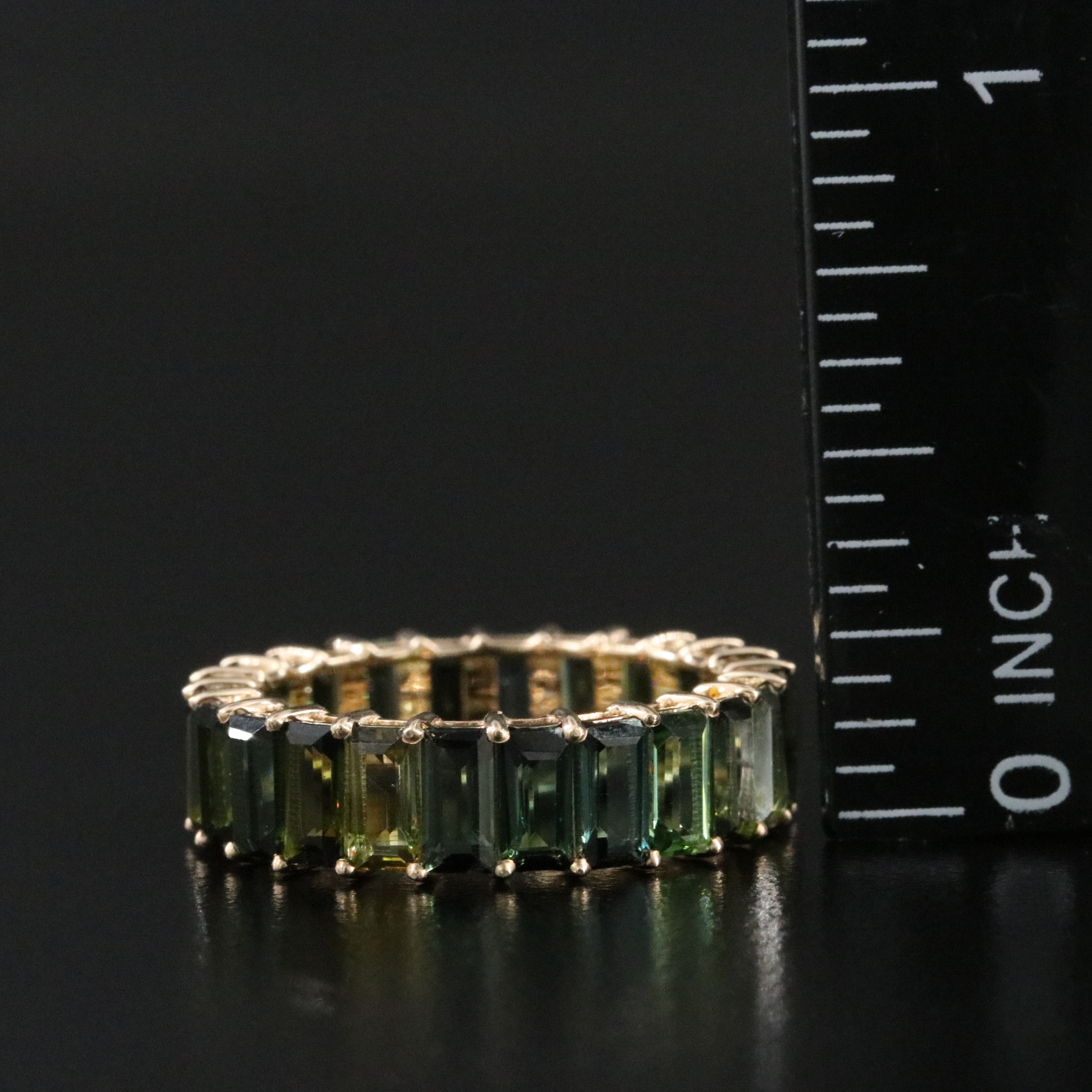 14K 5.17 CTW Tourmaline Eternity Band
