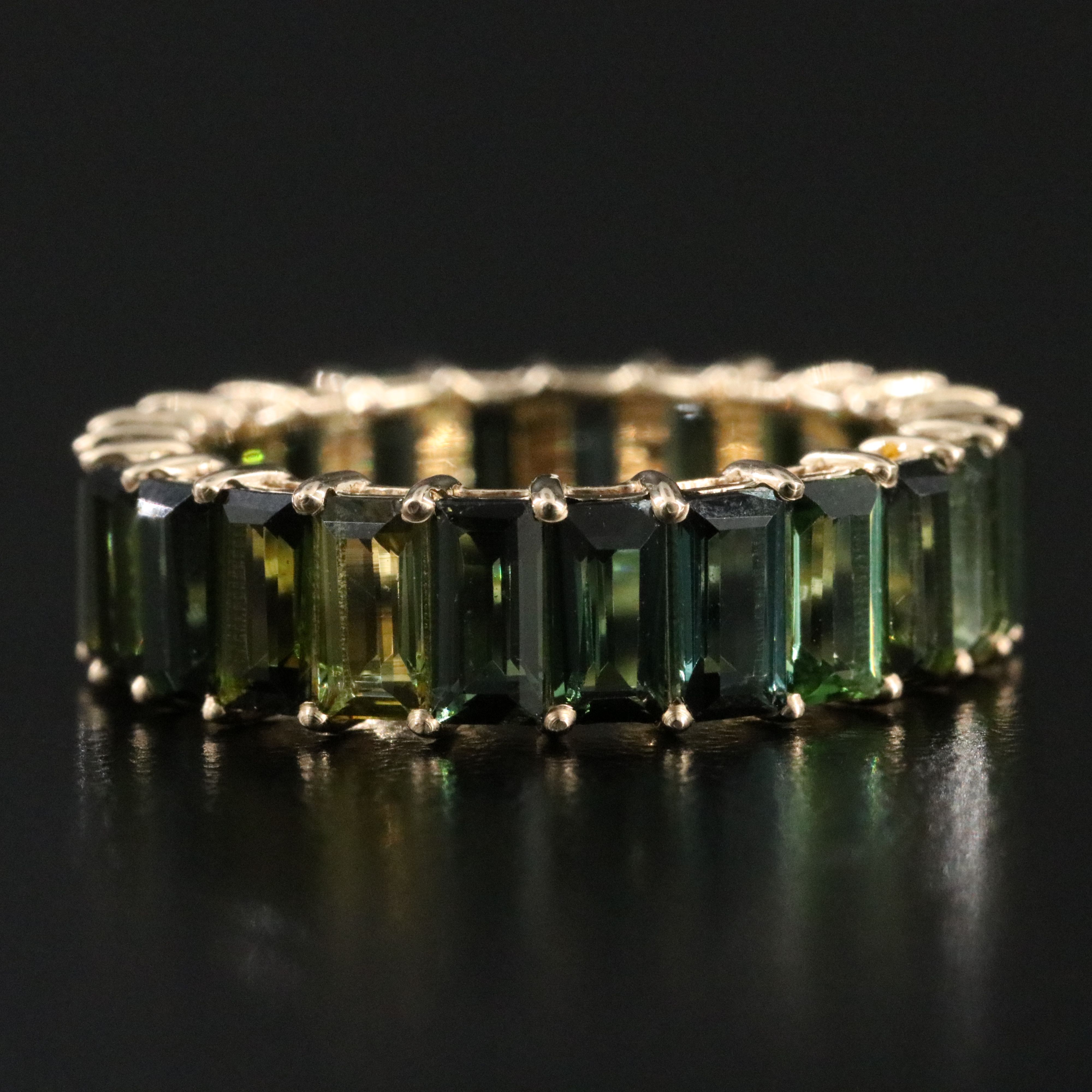 14K 5.17 CTW Tourmaline Eternity Band