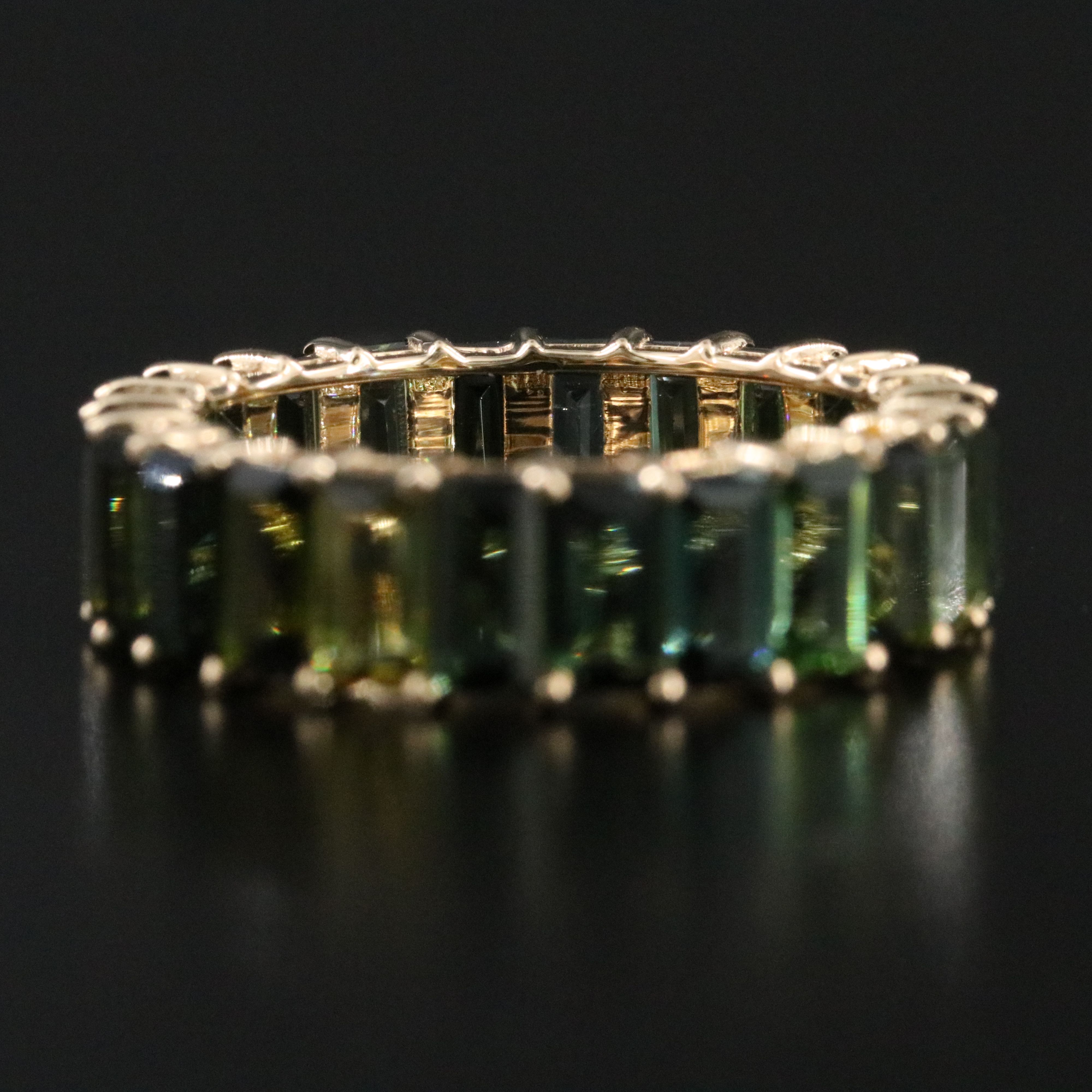 14K 5.17 CTW Tourmaline Eternity Band