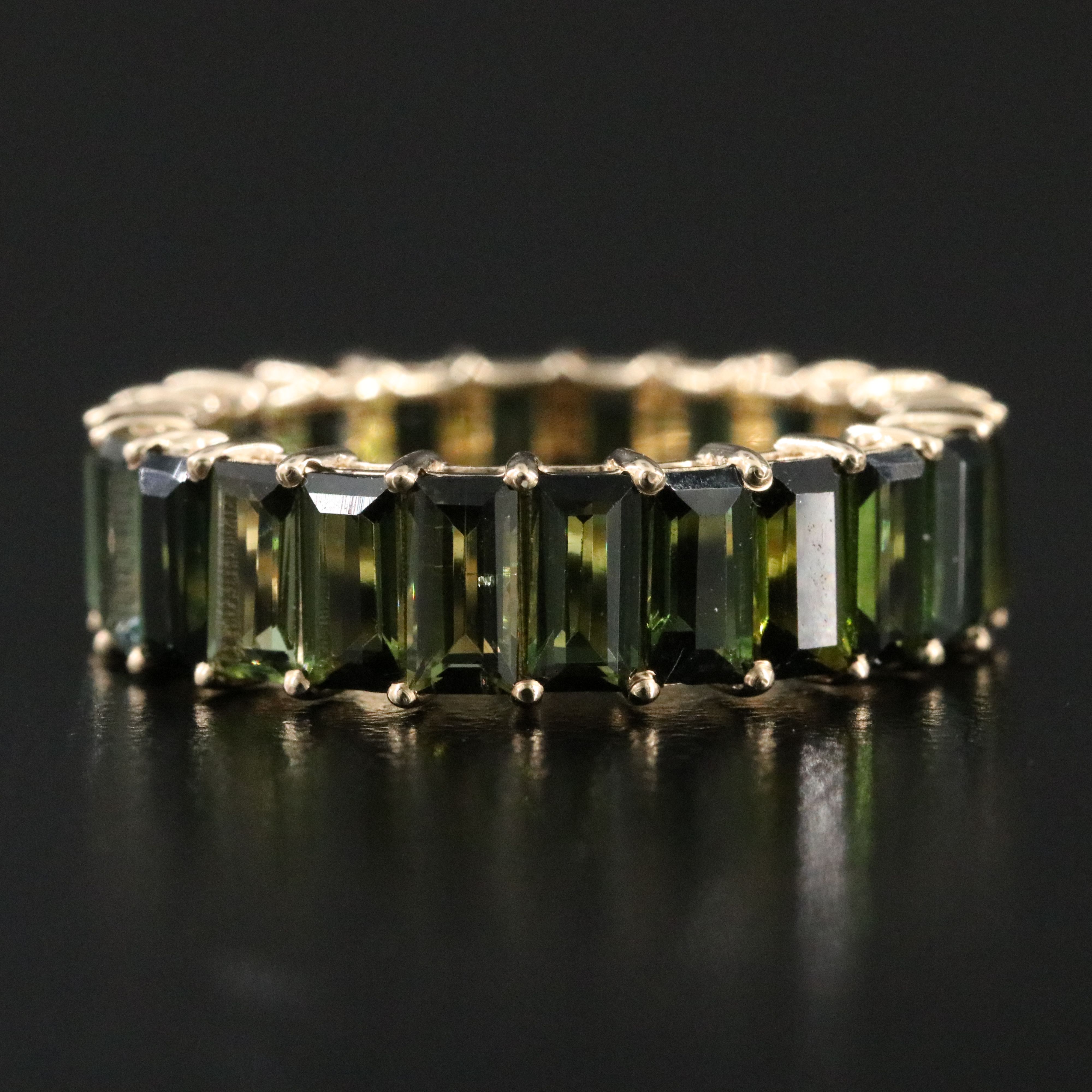 14K 5.17 CTW Tourmaline Eternity Band