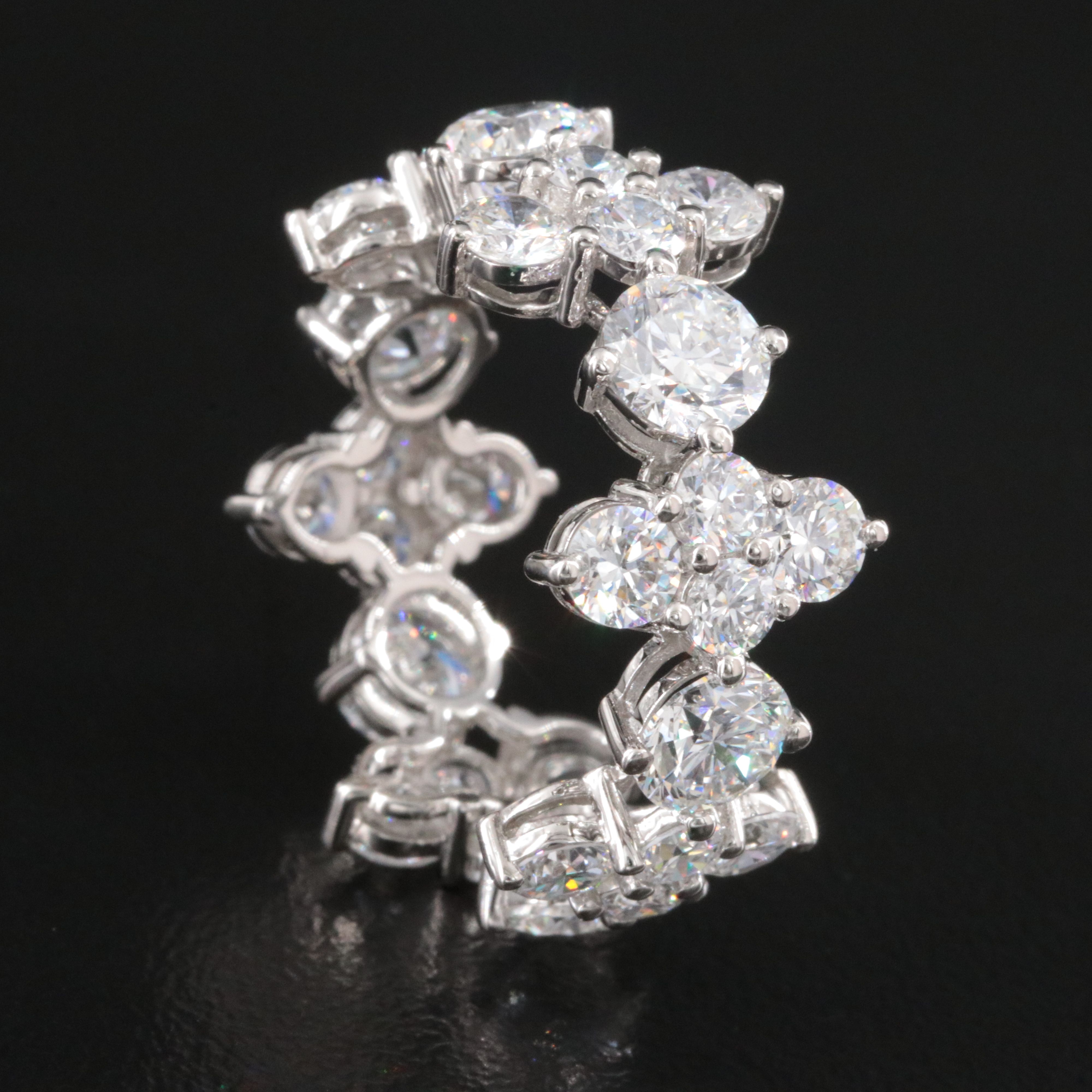 Platinum 5.96 CTW Lab Grown Diamond Eternity Band