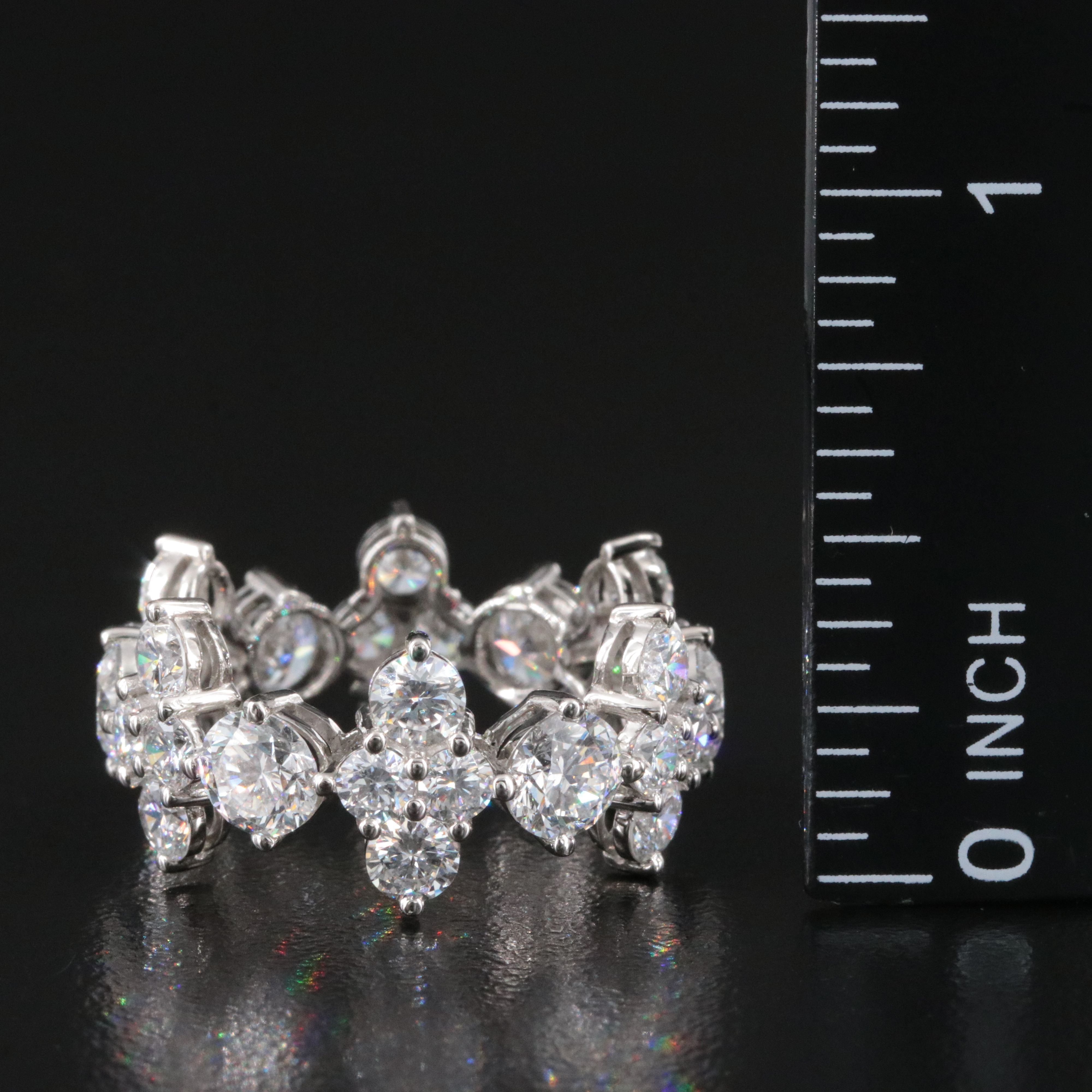 Platinum 5.96 CTW Lab Grown Diamond Eternity Band