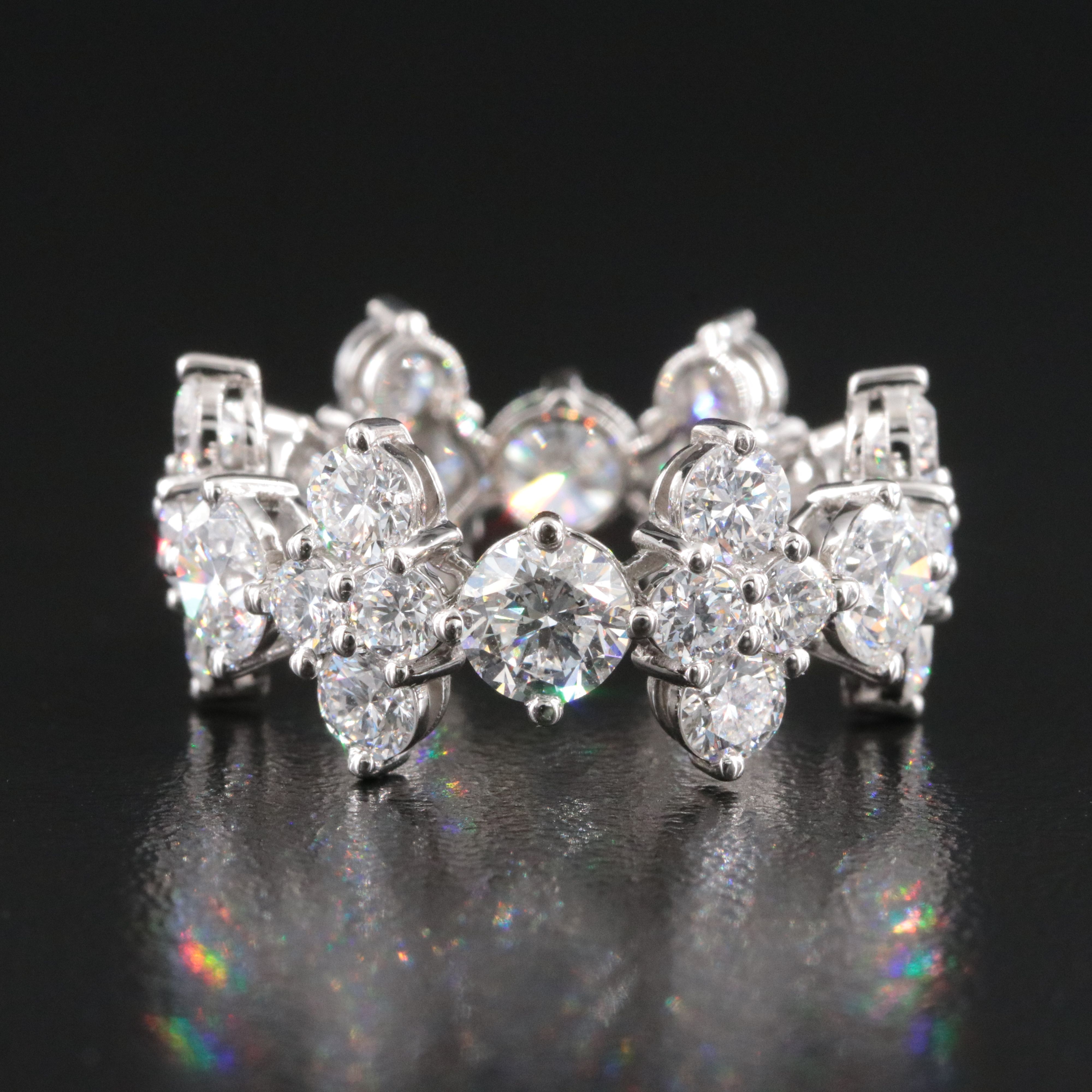 Platinum 5.96 CTW Lab Grown Diamond Eternity Band