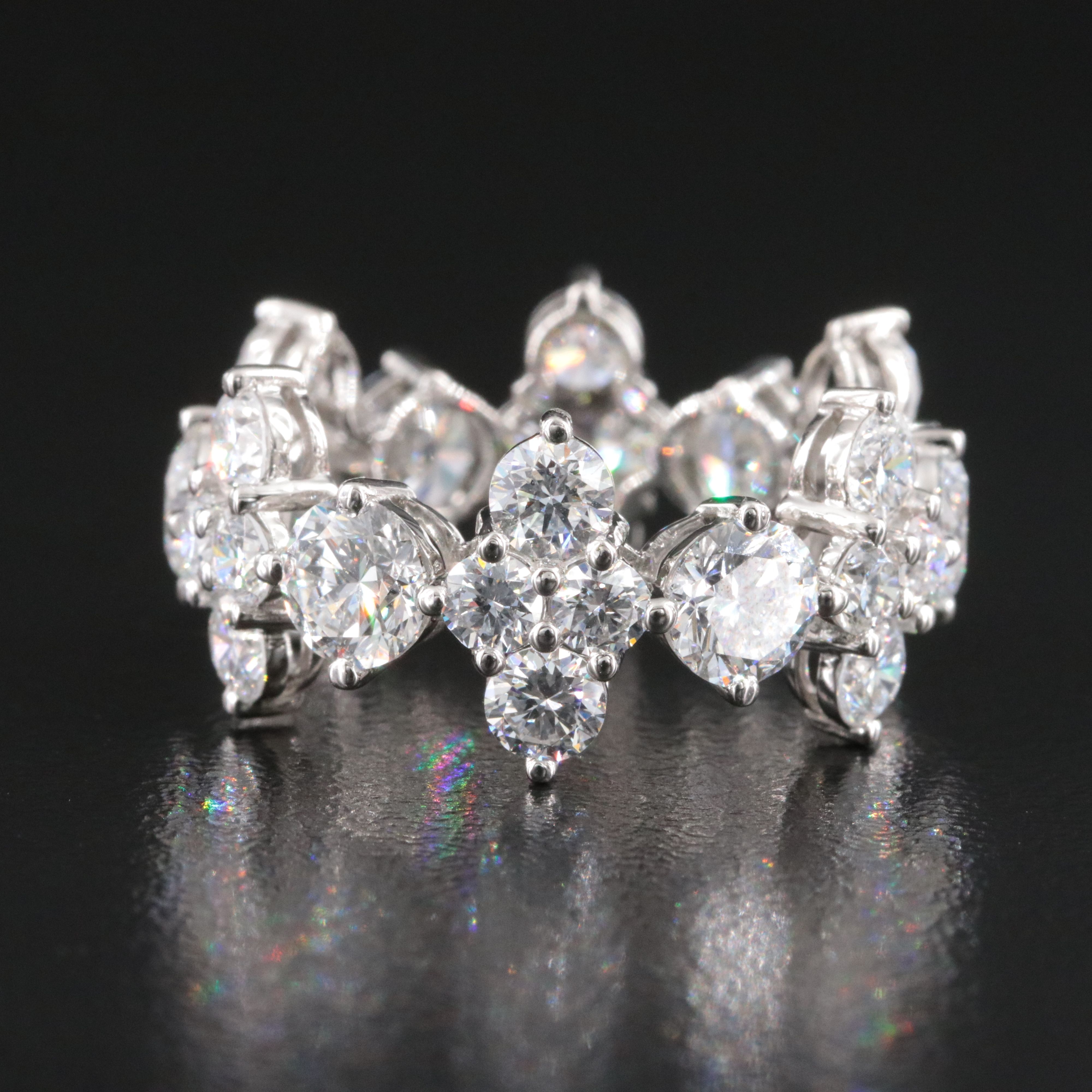Platinum 5.96 CTW Lab Grown Diamond Eternity Band