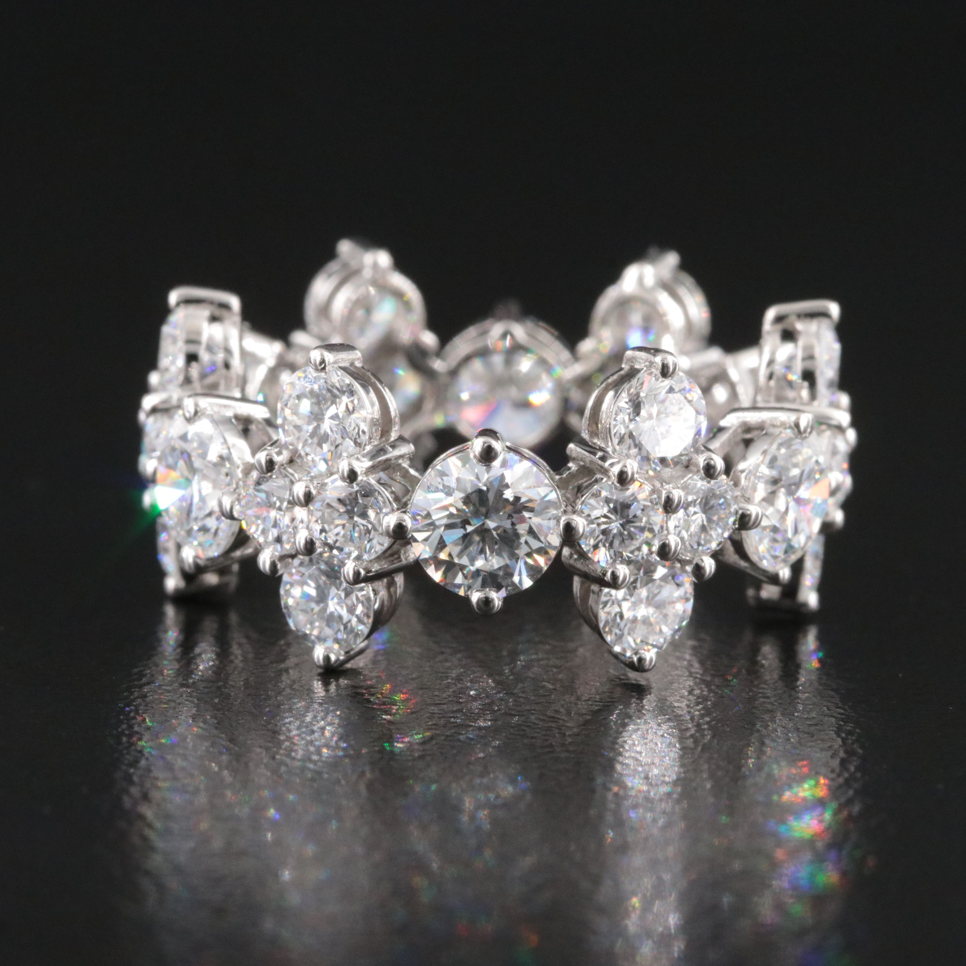 Platinum 5.96 CTW Lab Grown Diamond Eternity Band