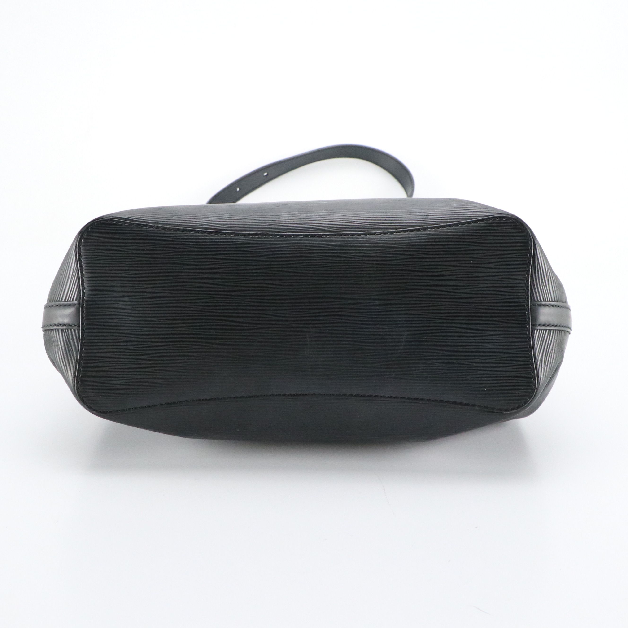 Louis Vuitton Mandara MM Bucket Tote Bag in Black Epi and Smooth Leather