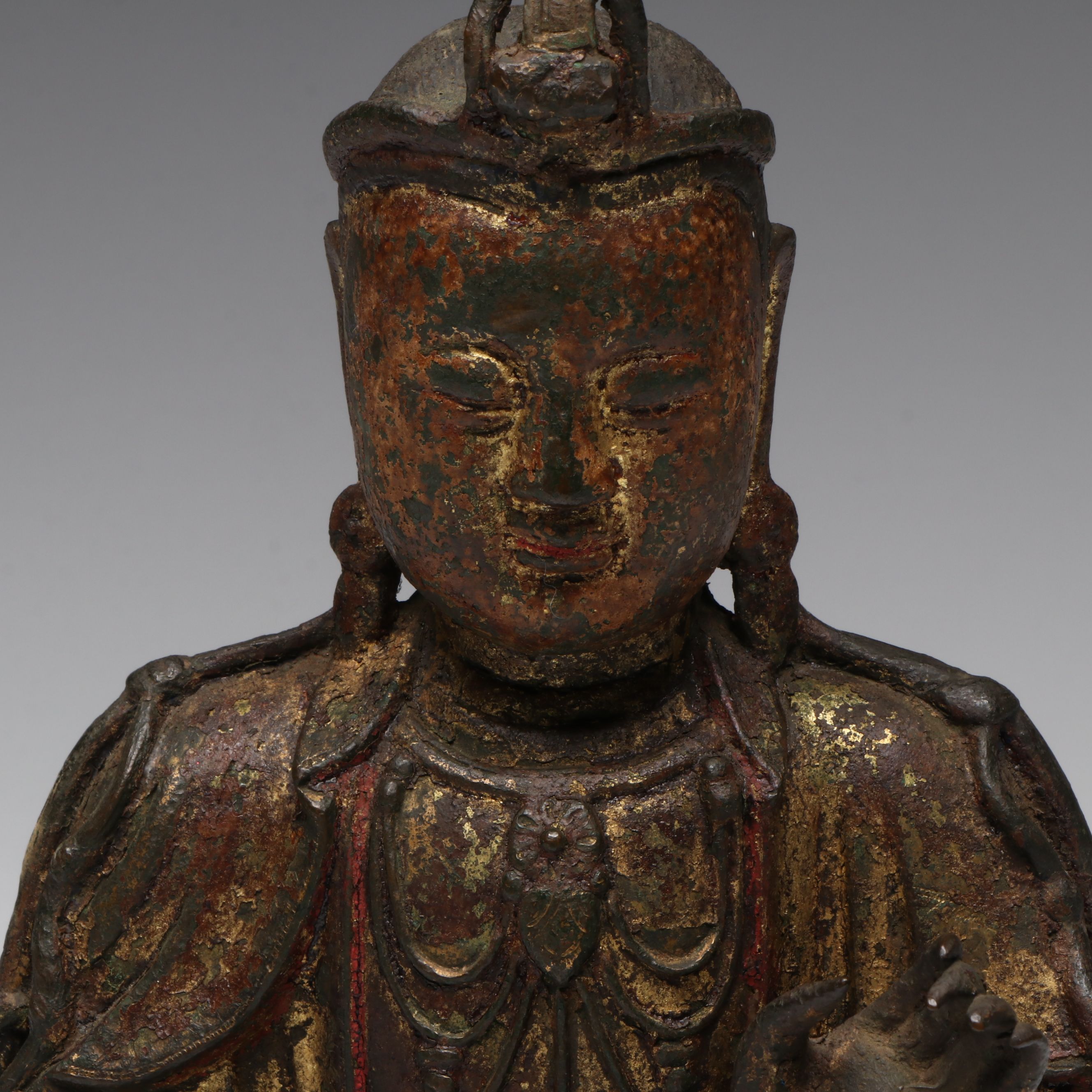 Antique Chinese Late Ming to Early Qing Bronze Bodhisattva, 17th/18th century