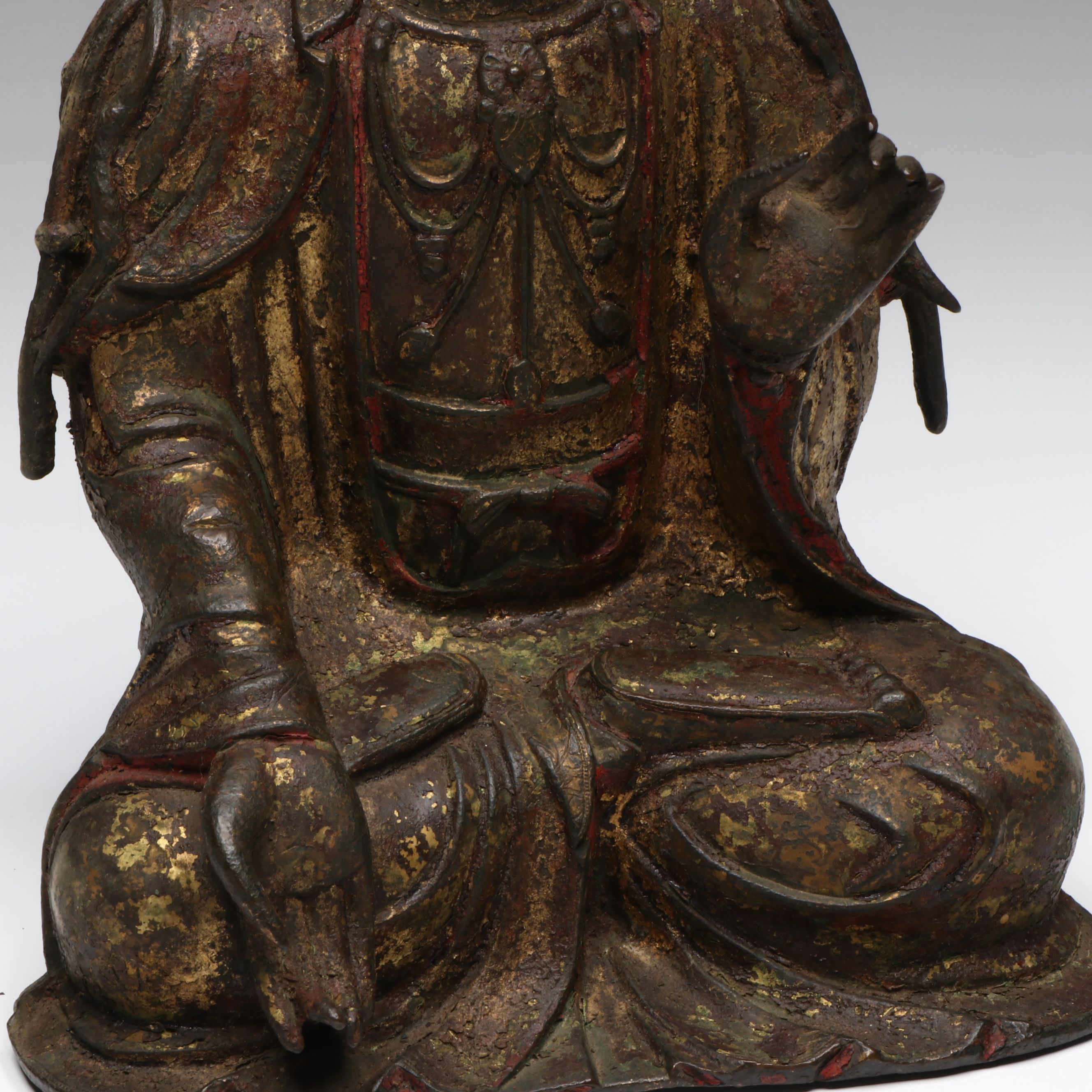 Antique Chinese Late Ming to Early Qing Bronze Bodhisattva, 17th/18th century