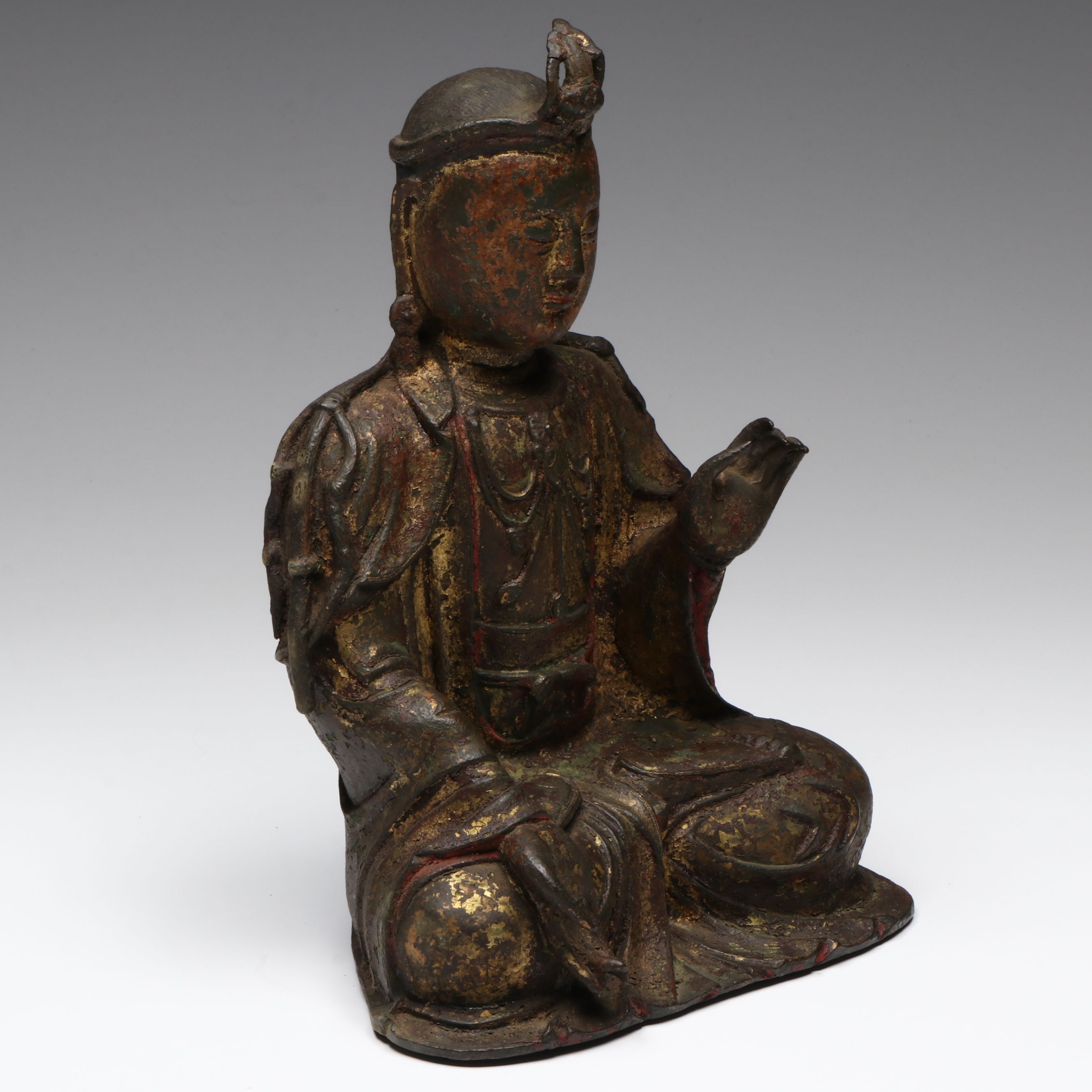 Antique Chinese Late Ming to Early Qing Bronze Bodhisattva, 17th/18th century