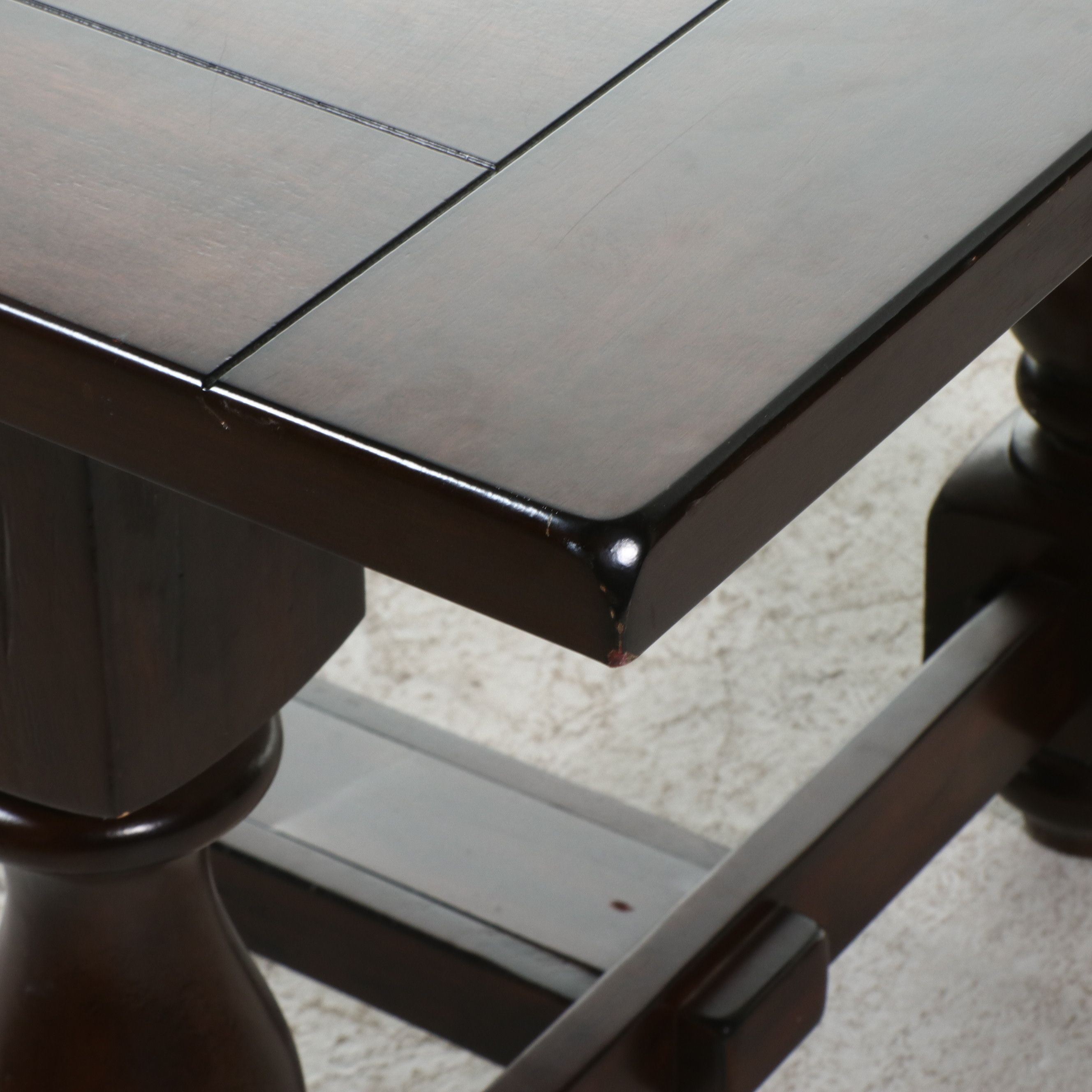 Flemish Baroque Style Contemporary Trestle-Base Dining Table