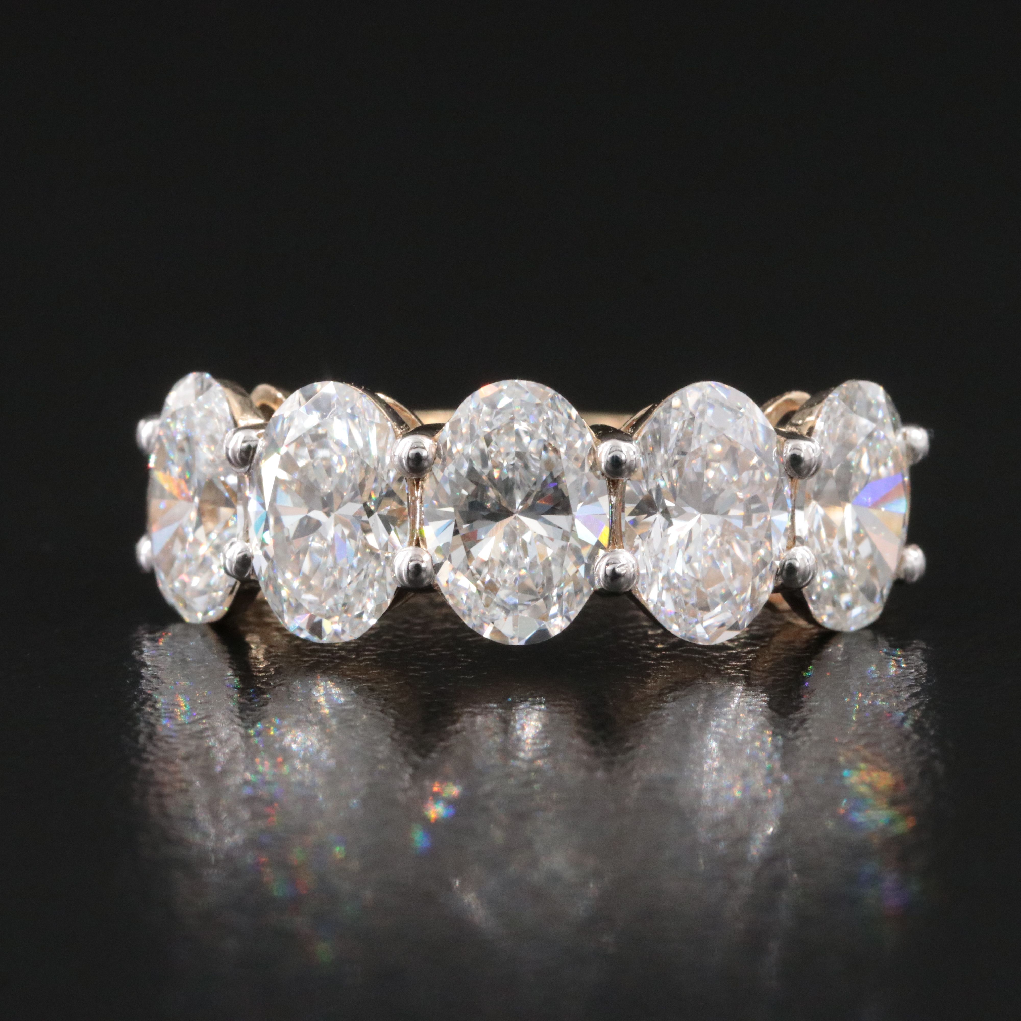 14K 3.95 CTW Lab Grown Diamond Ring