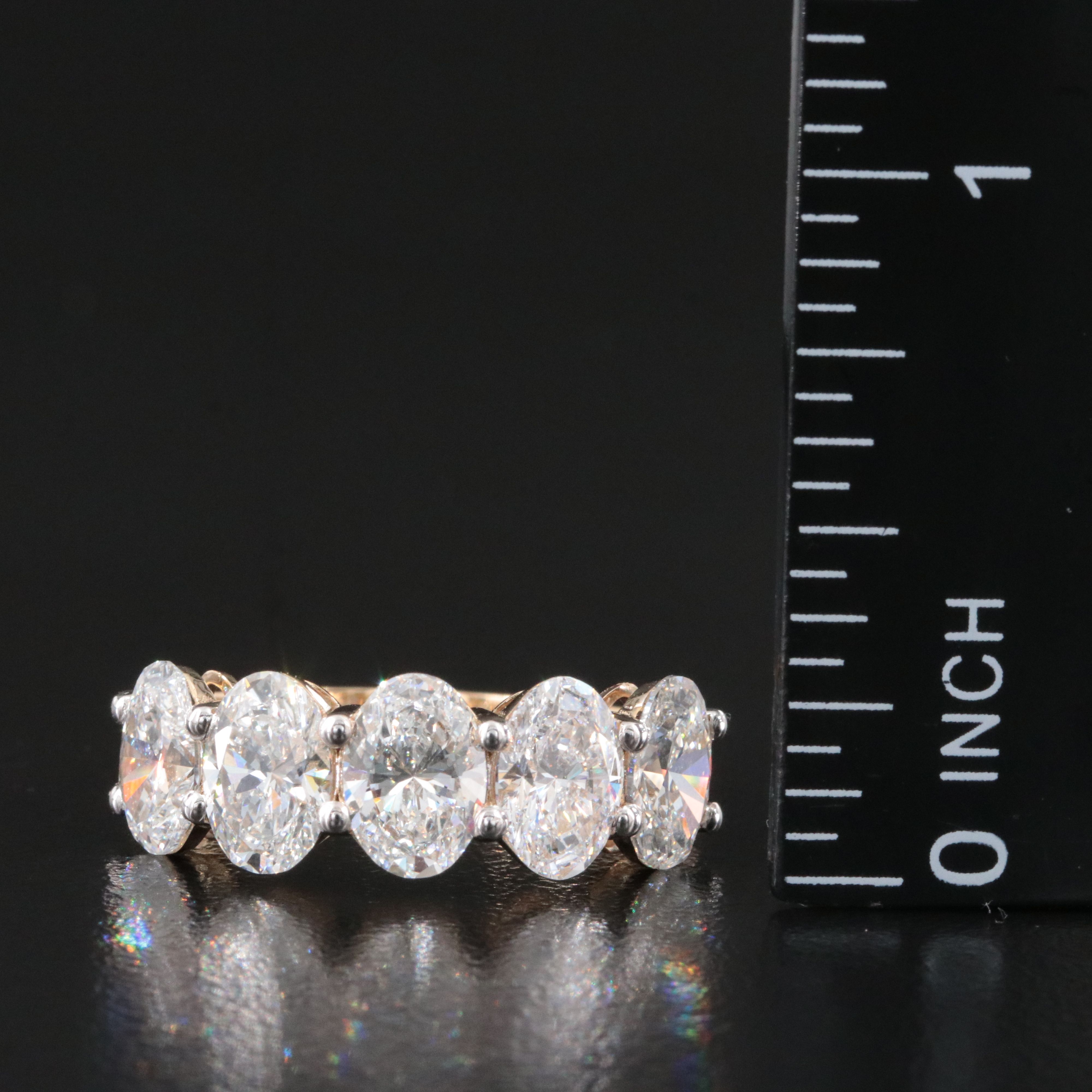 14K 3.95 CTW Lab Grown Diamond Ring