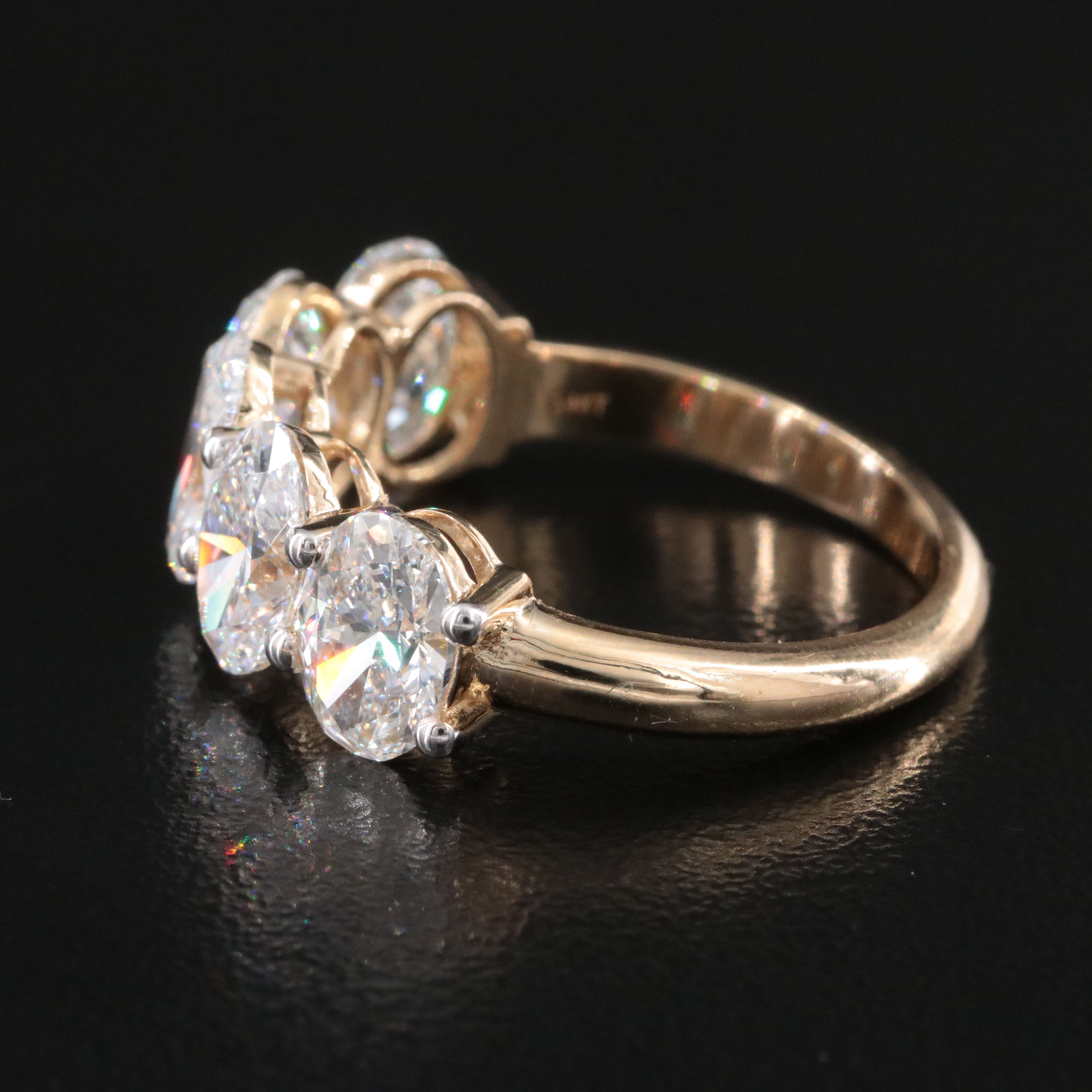 14K 3.95 CTW Lab Grown Diamond Ring