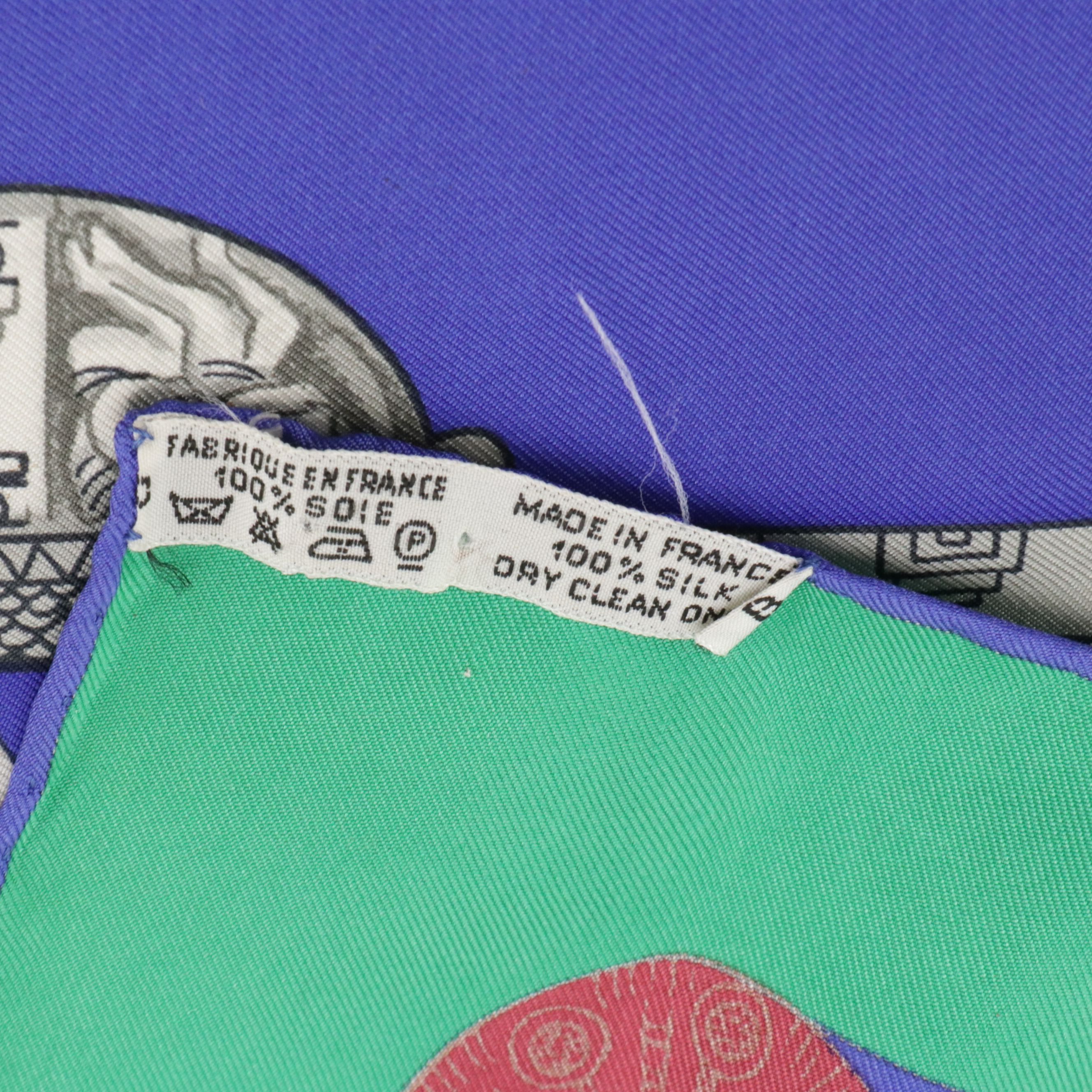 Hermès "Torana" Scarf 90 in Silk Twill