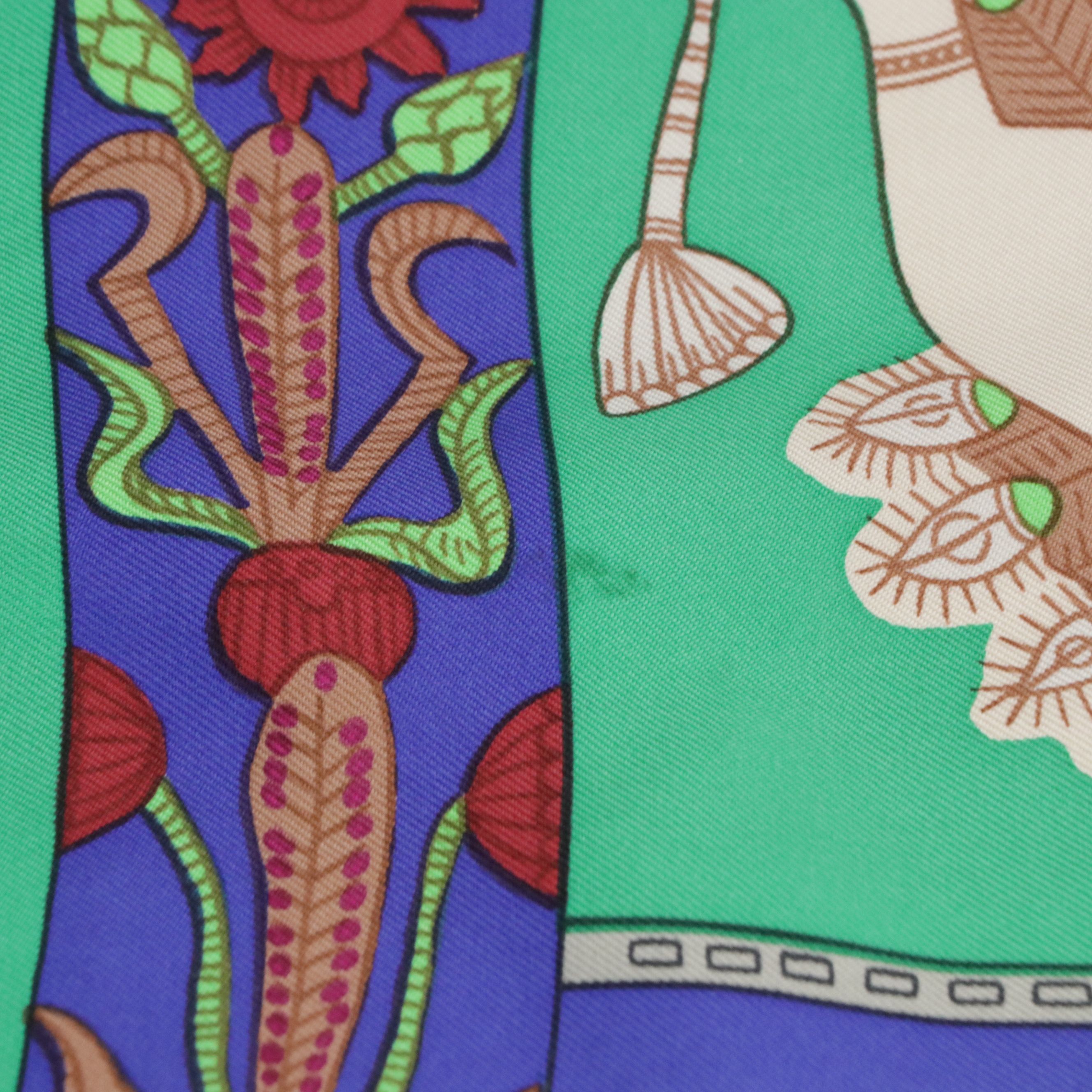 Hermès "Torana" Scarf 90 in Silk Twill