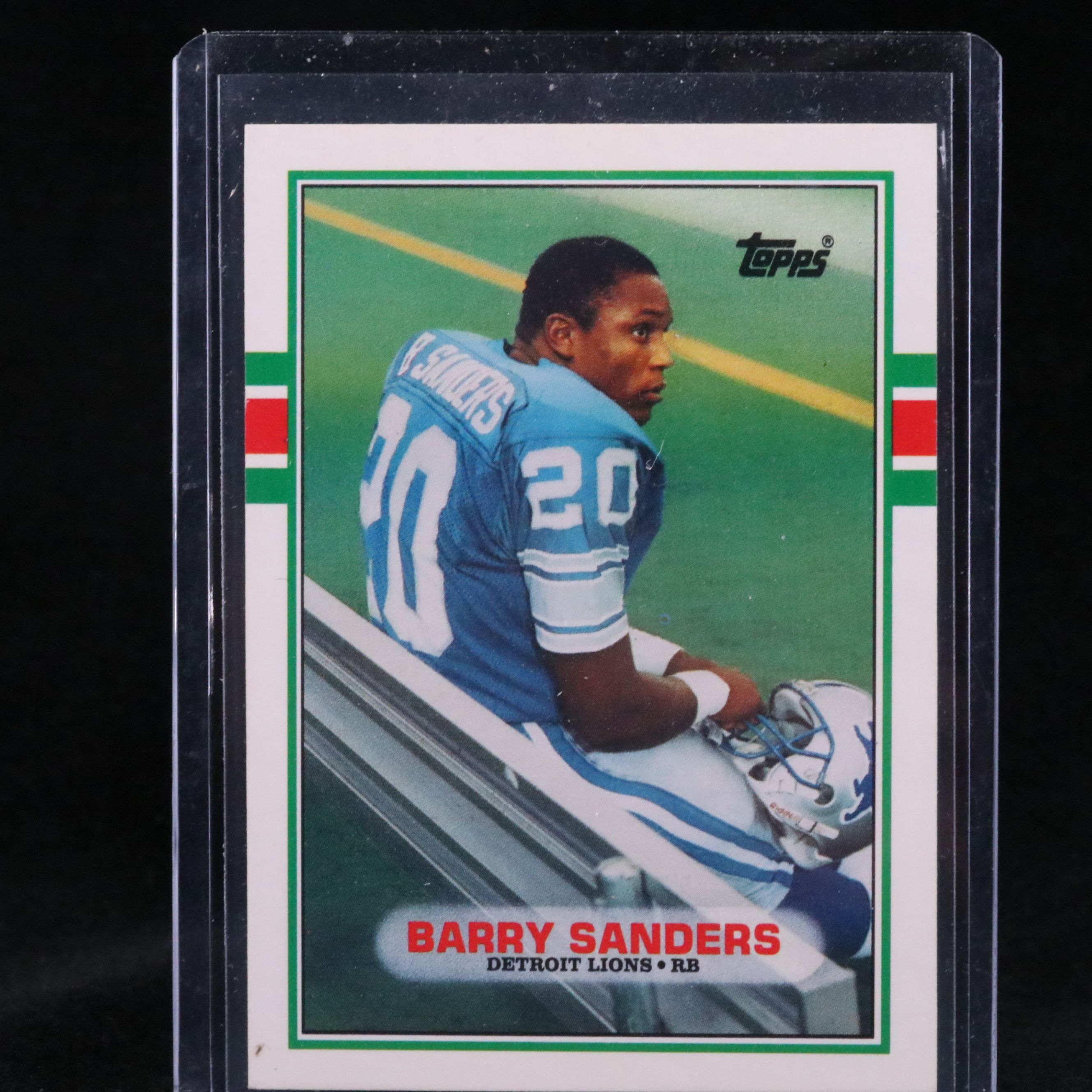 1989 Topps Traded Barry Sanders Detroit Lions Rookie Football Card