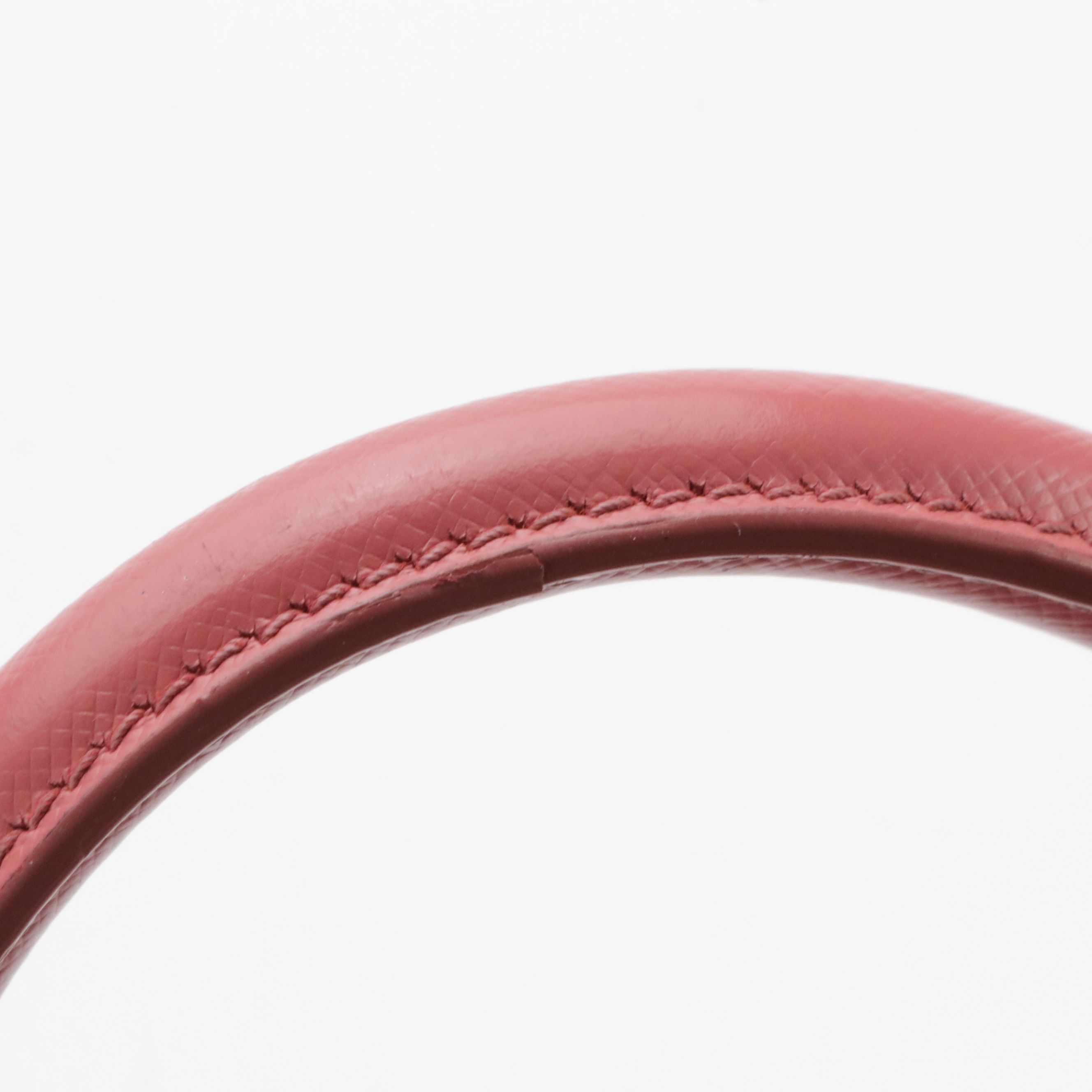 Prada Large Galleria Double Zip Top Handle Tote Bag in Pink Saffiano Leather