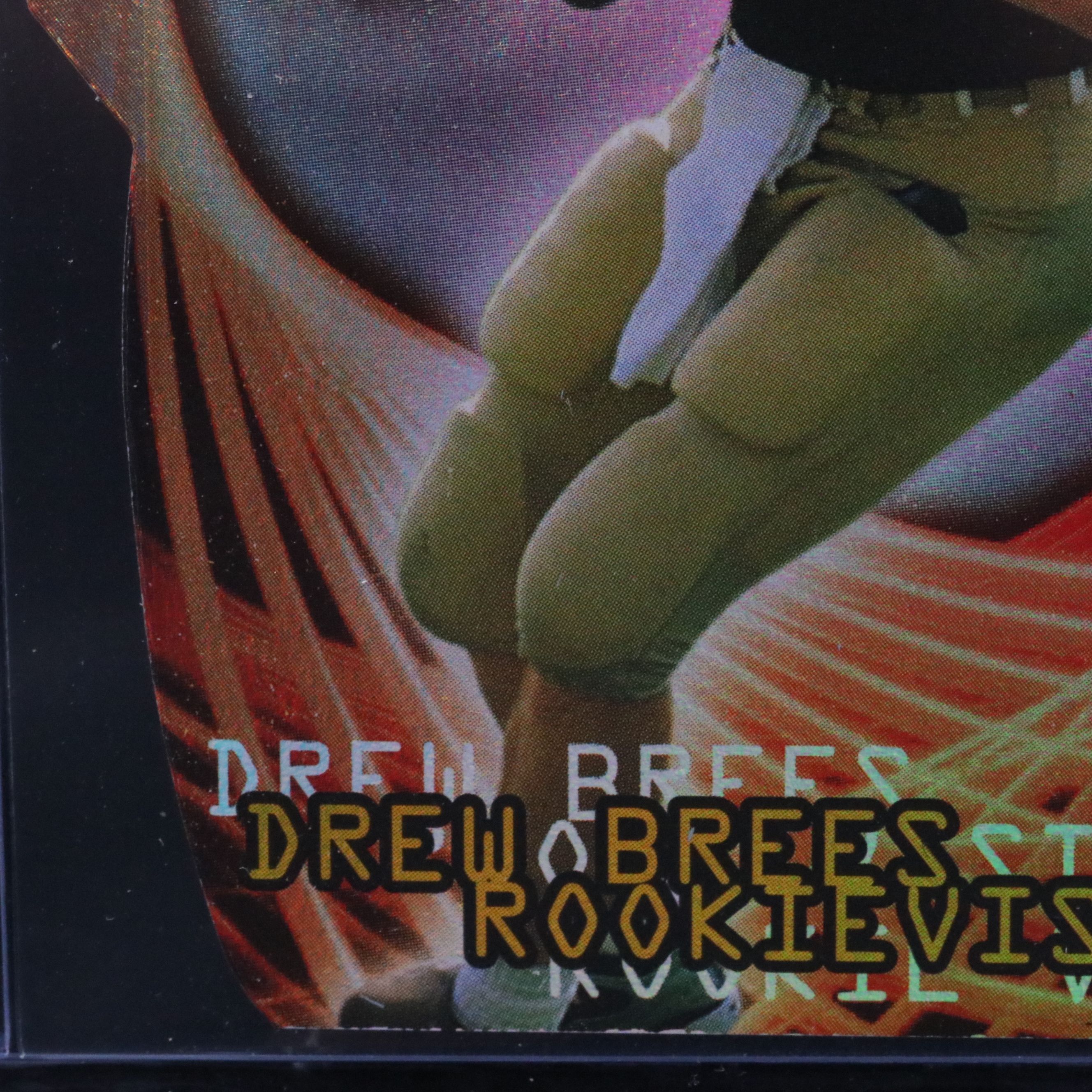 2001 Press Pass SE Drew Brees Rookie Vision Die-Cut Football Card