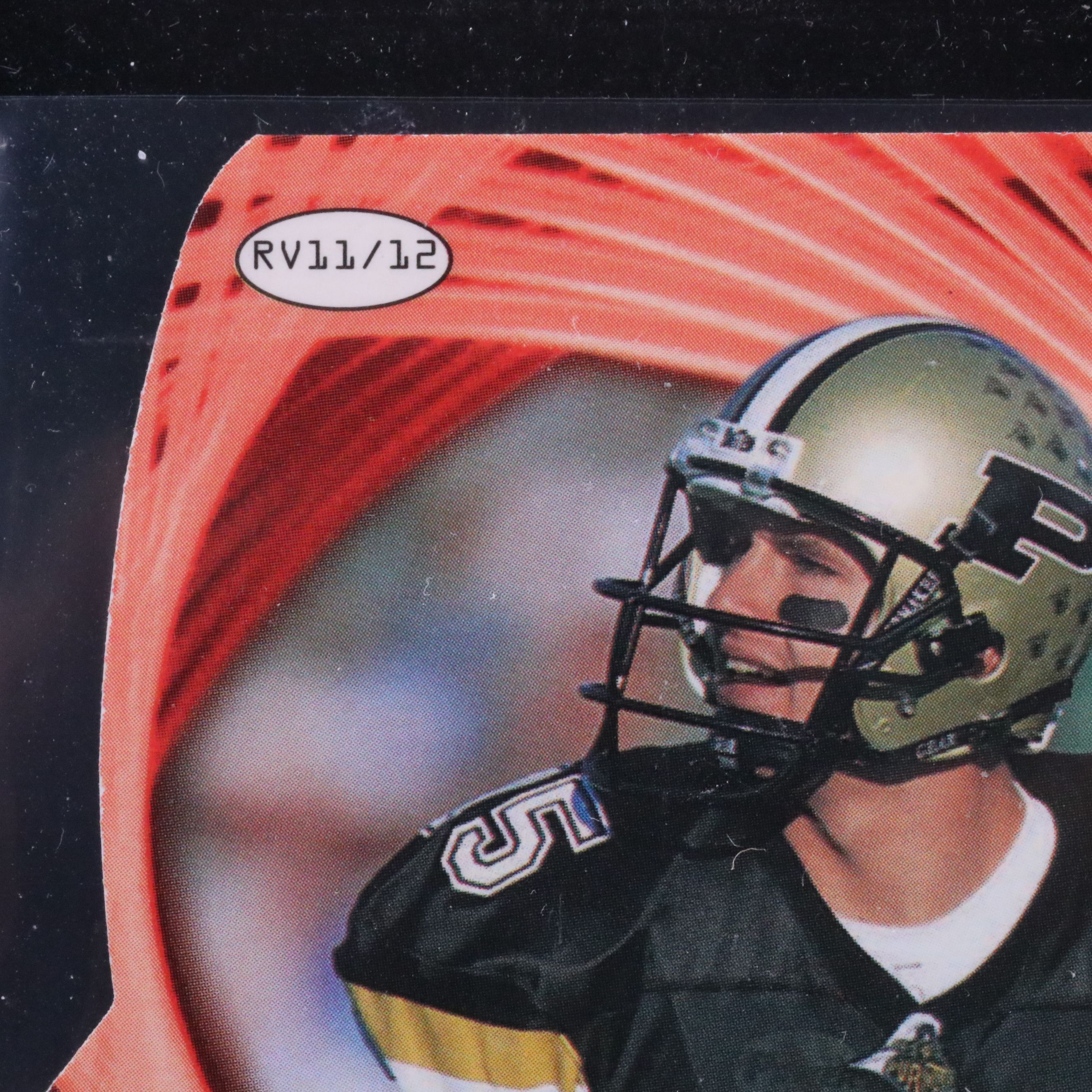 2001 Press Pass SE Drew Brees Rookie Vision Die-Cut Football Card