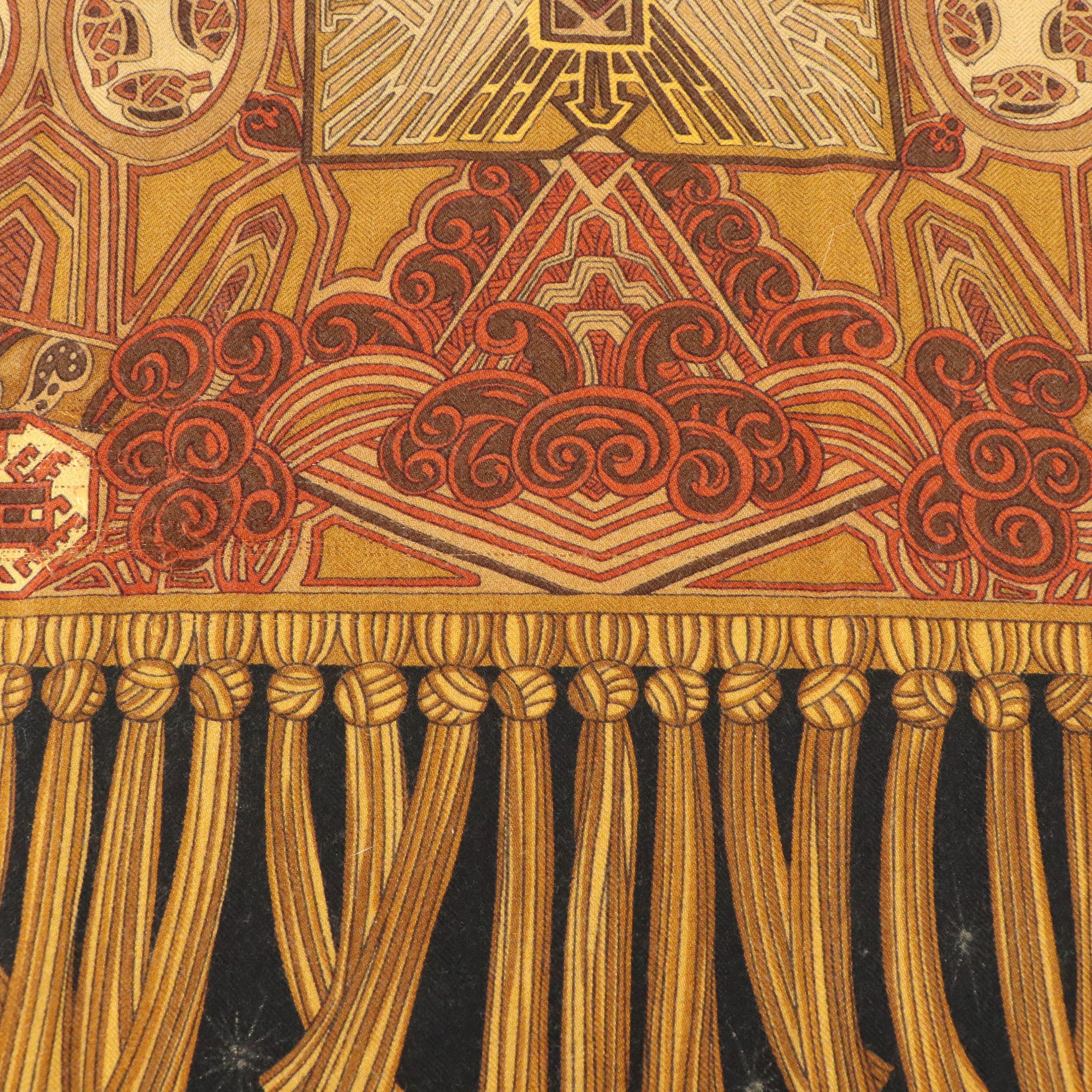 Hermès "Sur Un Tapis Volant" Scarf 140 in Cashmere/Silk Blend with Box