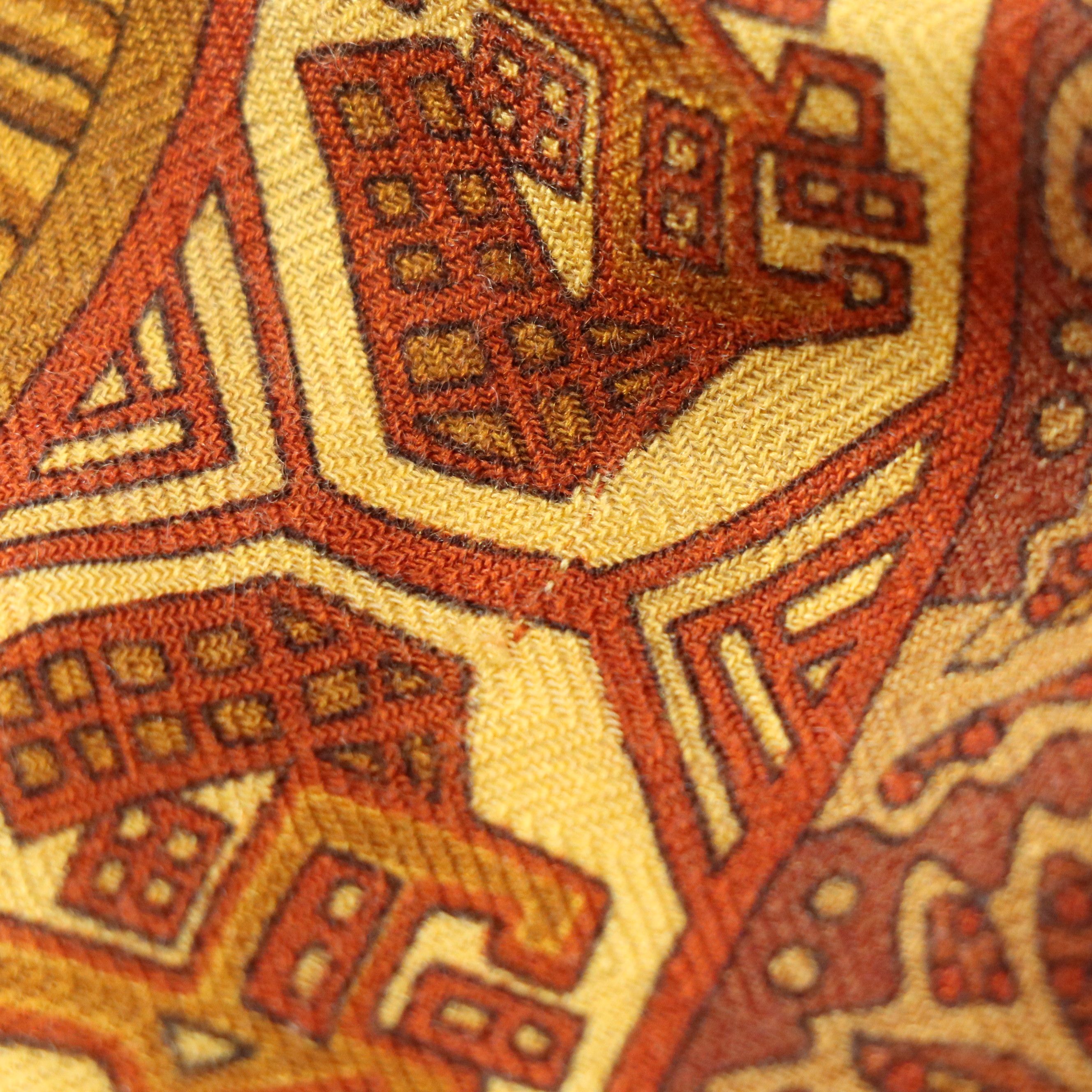 Hermès "Sur Un Tapis Volant" Scarf 140 in Cashmere/Silk Blend with Box